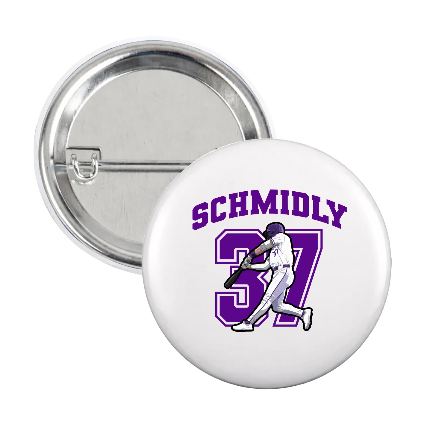 Game Day Button — Number in White