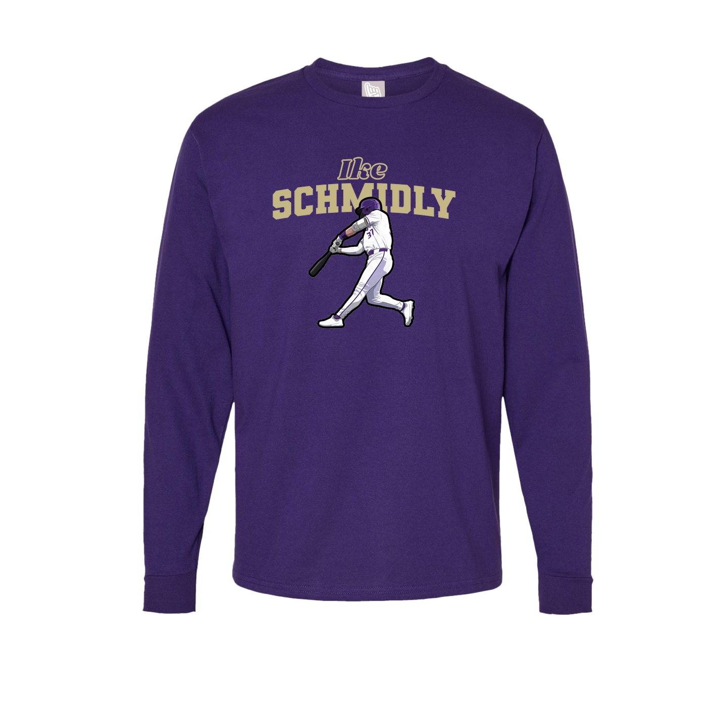 Long Sleeve Tee — Name Arch in Purple