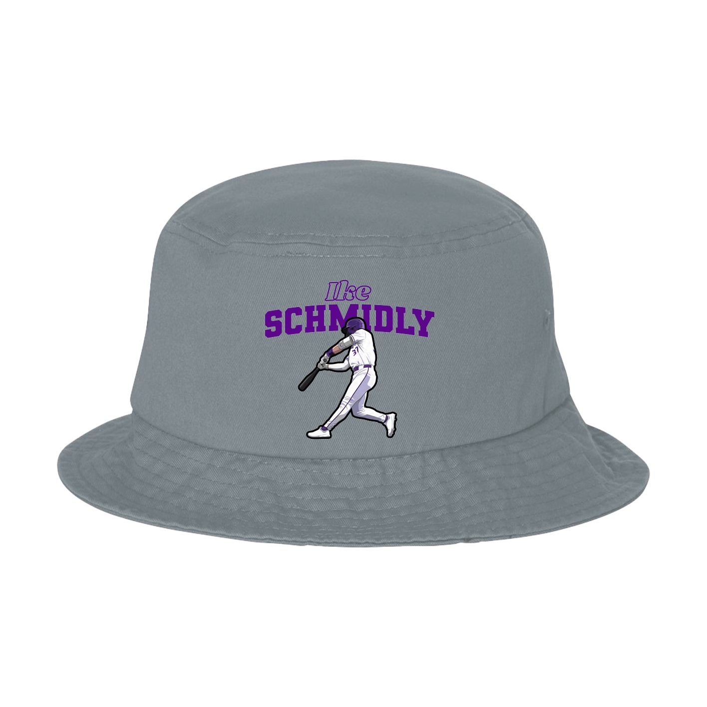 Bucket Cap — Name Arch in Grey