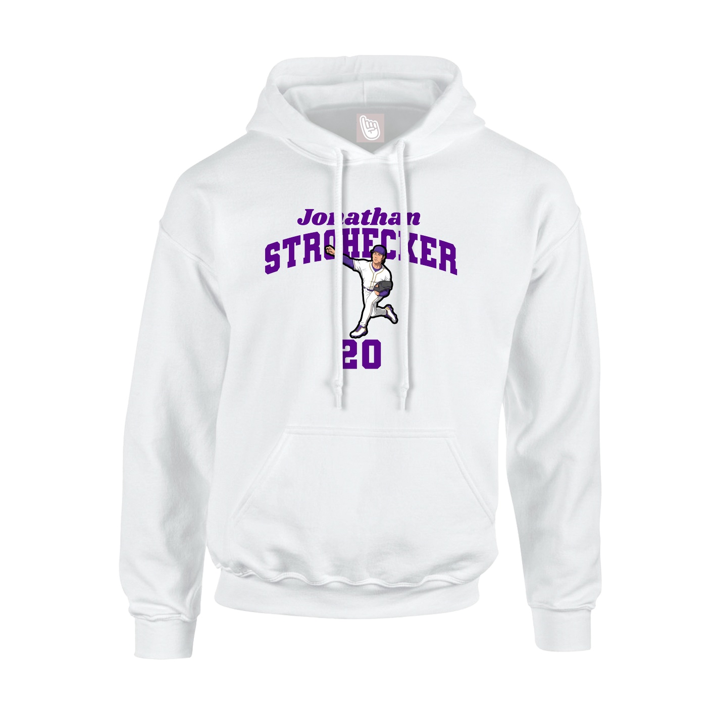 Hoodie — Signature Arch in White