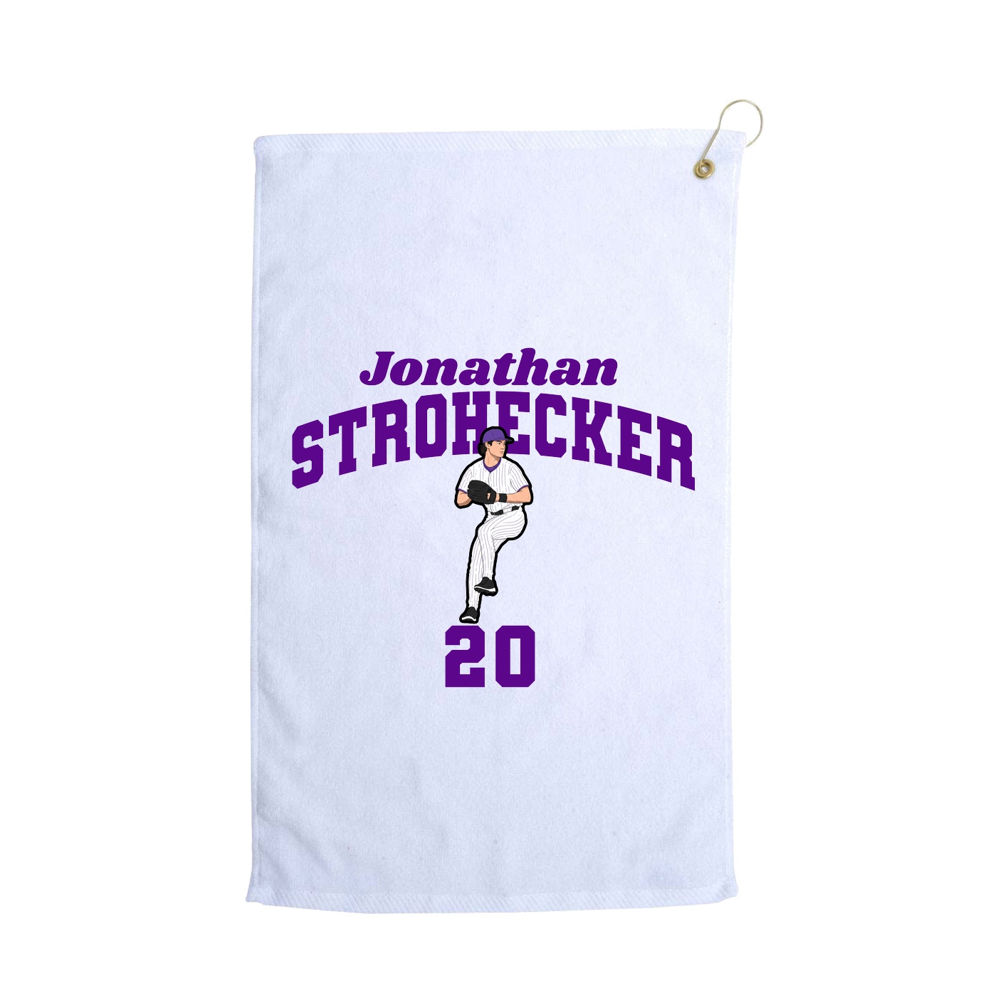 Golf Towel — Signature Arch in White