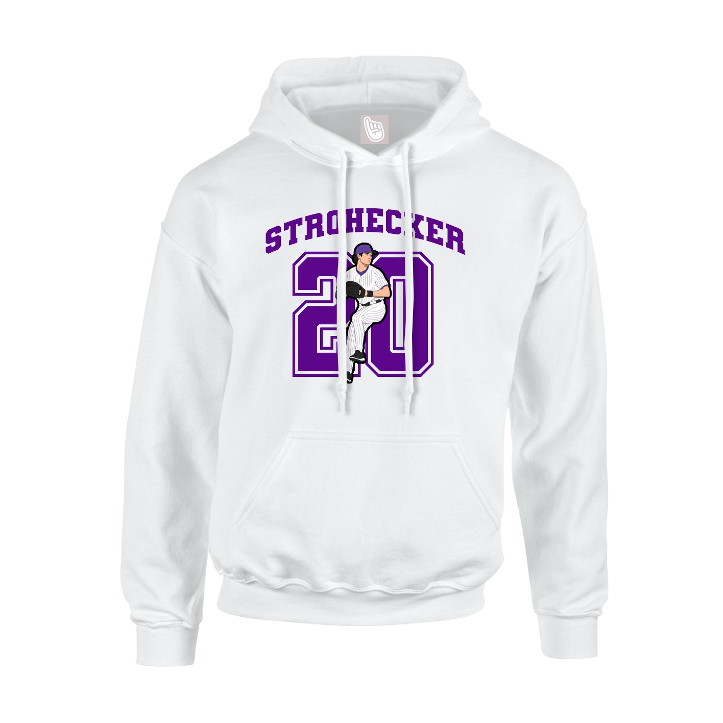 Youth Hoodie — Number in White