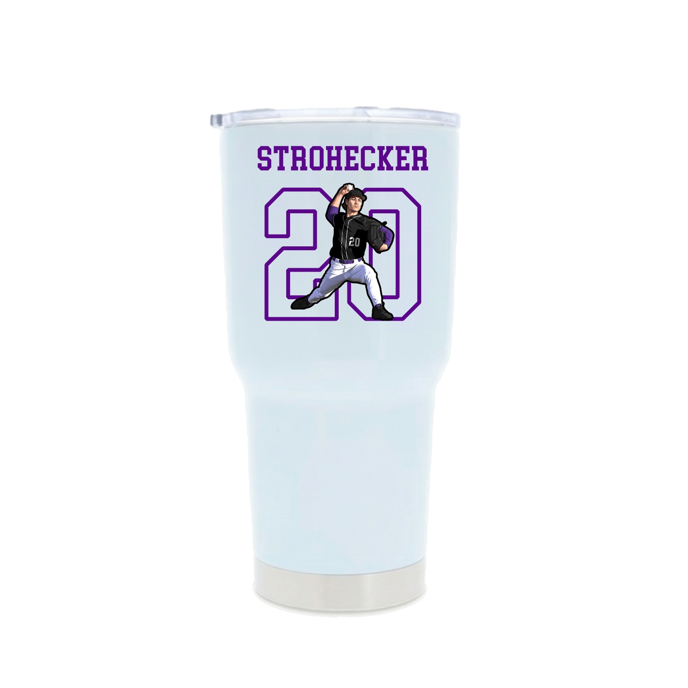 30oz Stainless Steel Tumbler — Shirsey in White