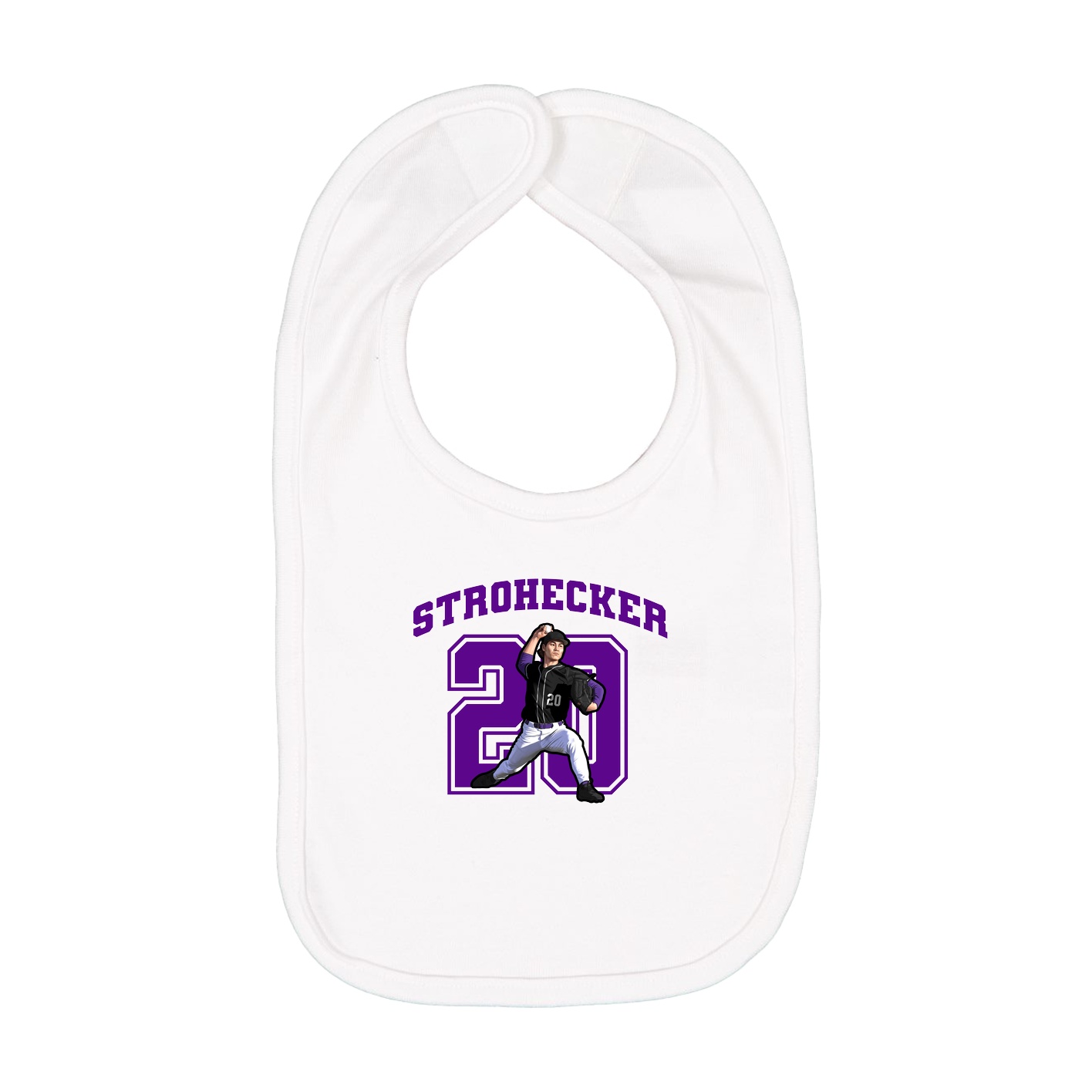 Infant Bib — Number in White