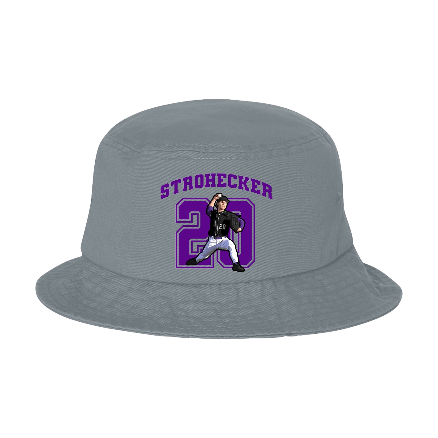 Bucket Cap — Number in Grey