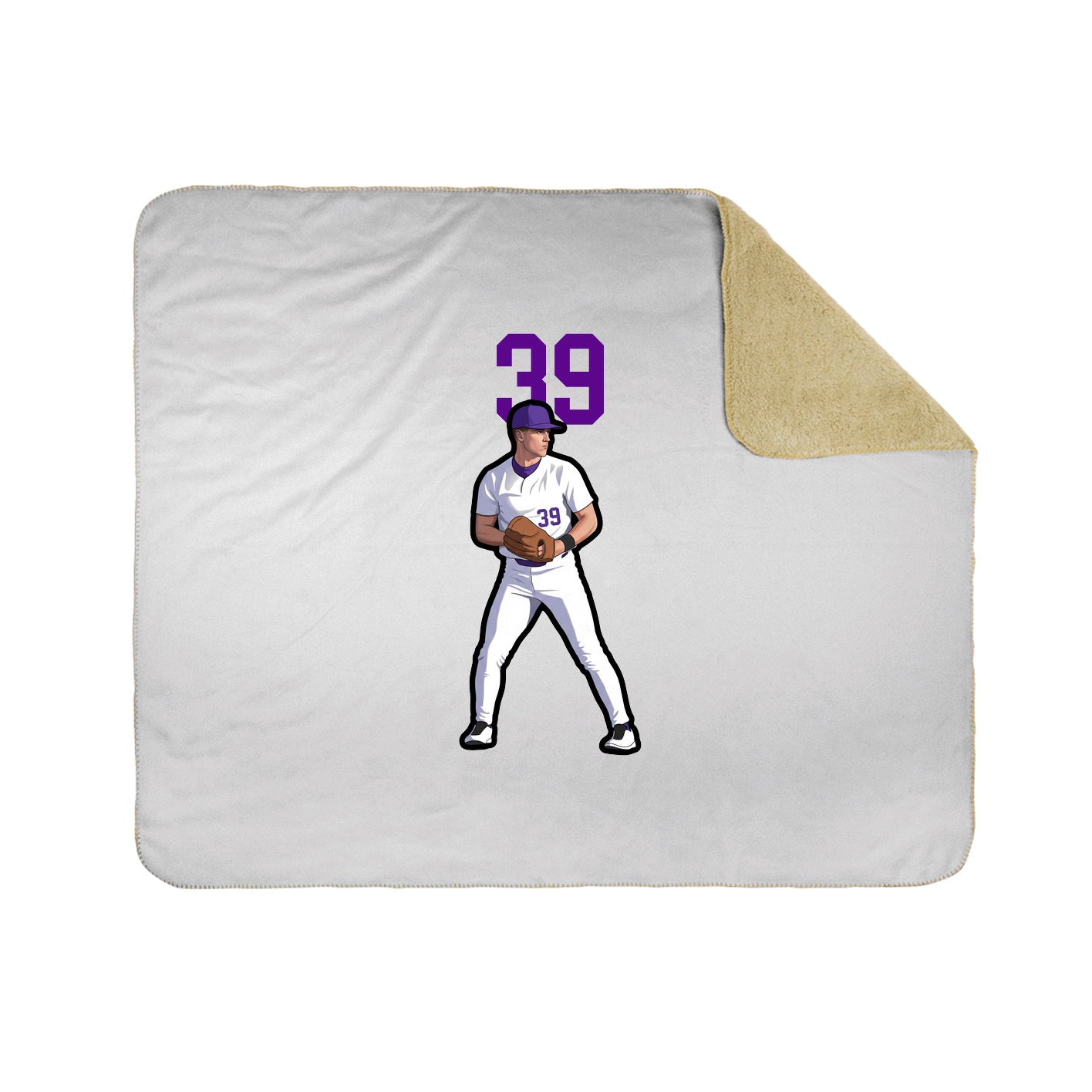 Throw Blanket — Number Top in White