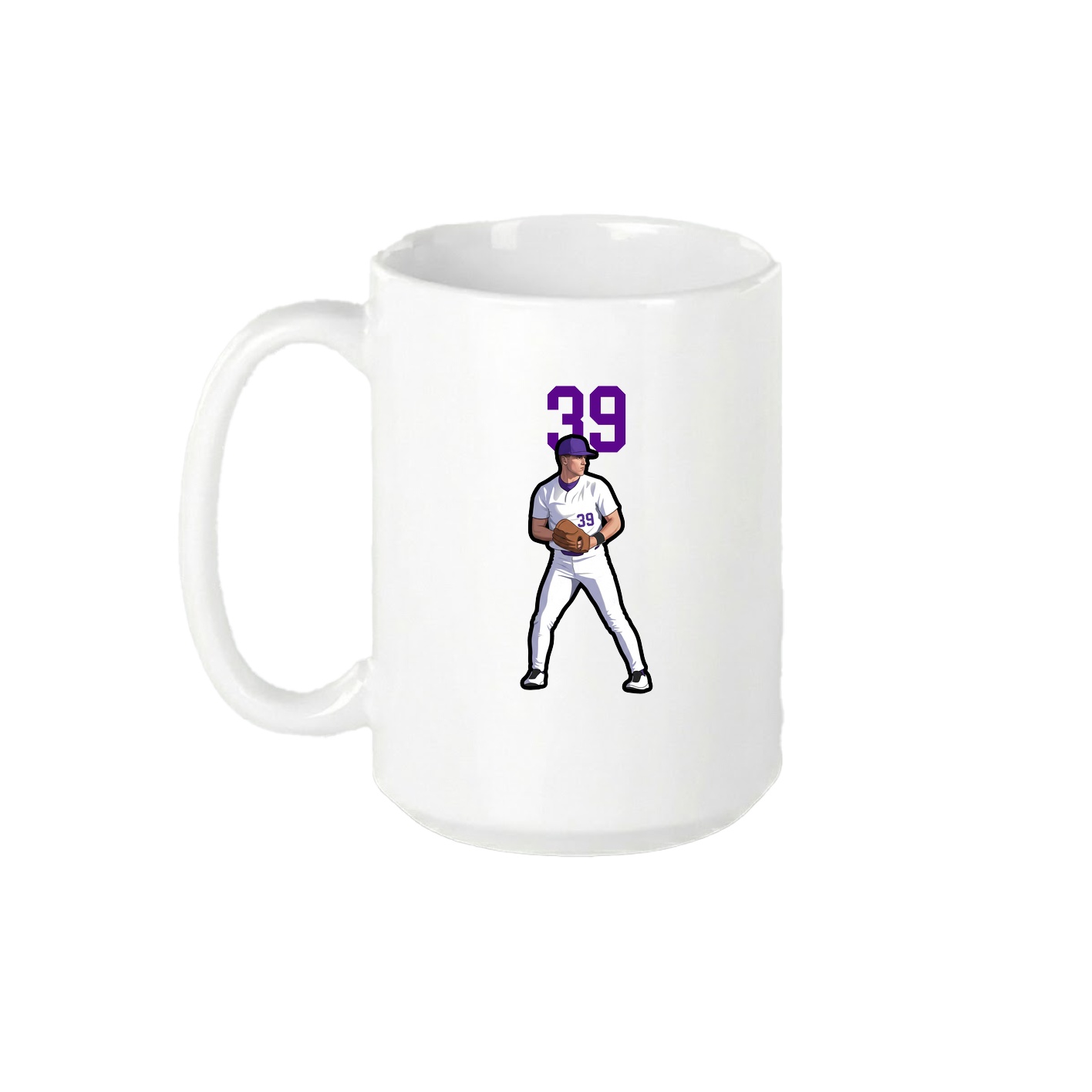 15oz Coffee Mug — Number Top in White