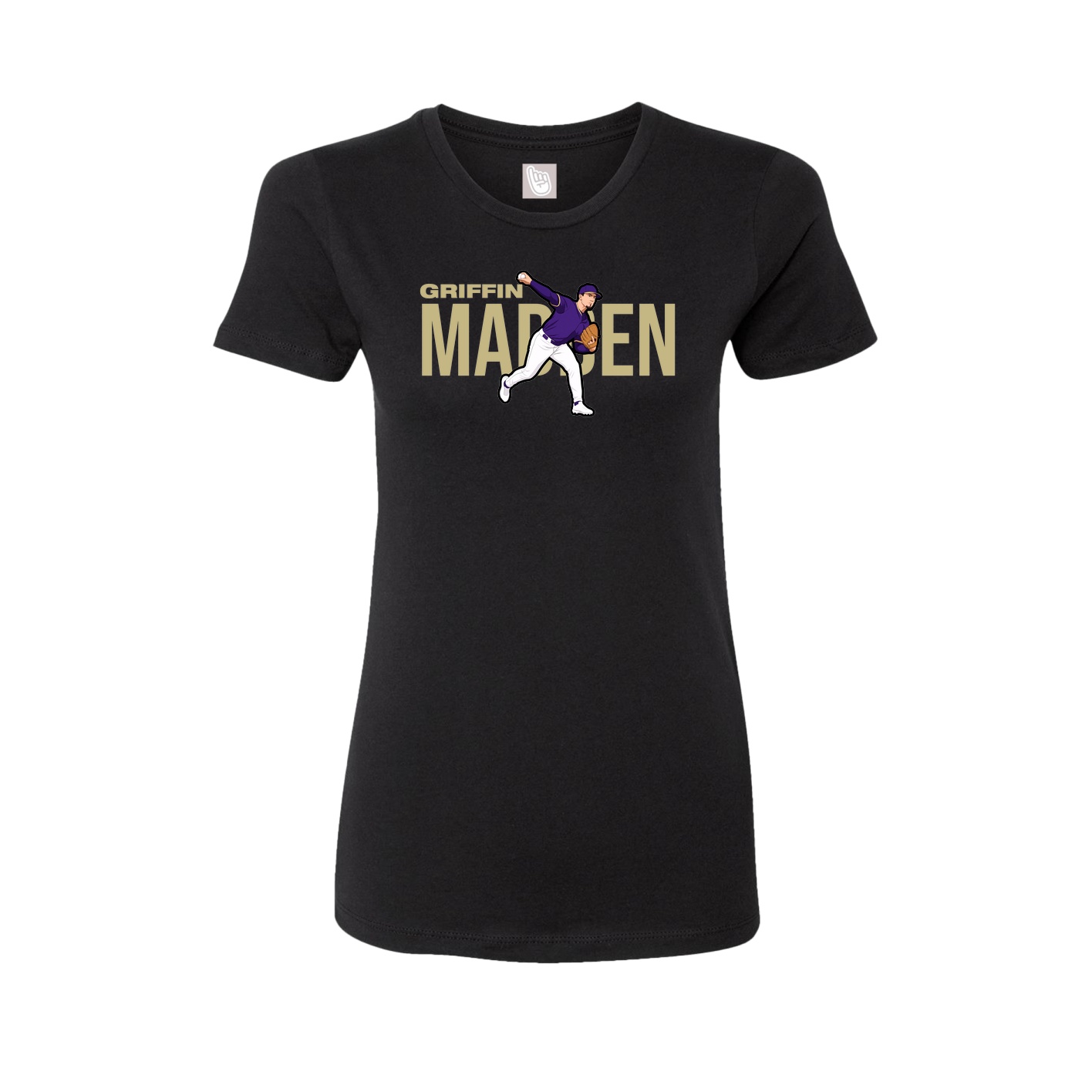 Fitted Women's Tee — Player Name in Black