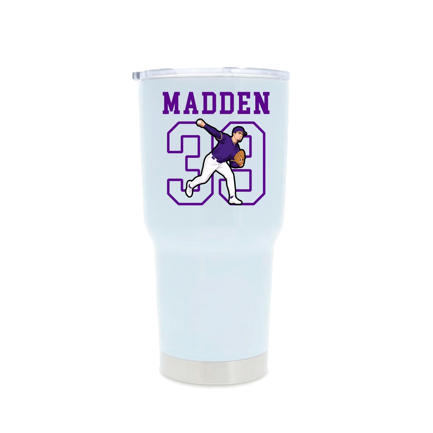 30oz Stainless Steel Tumbler — Shirsey in White