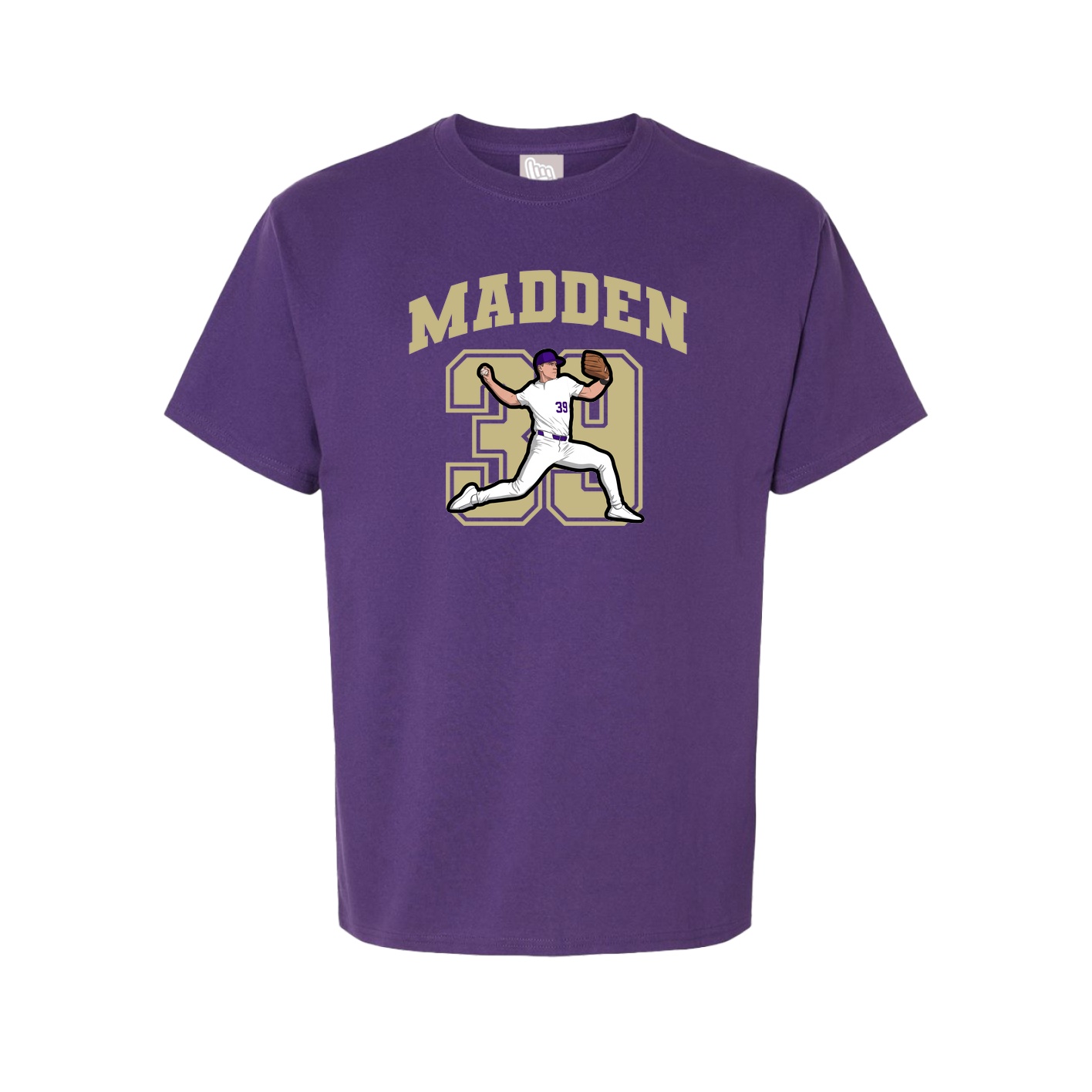 Youth Tee — Number in Purple