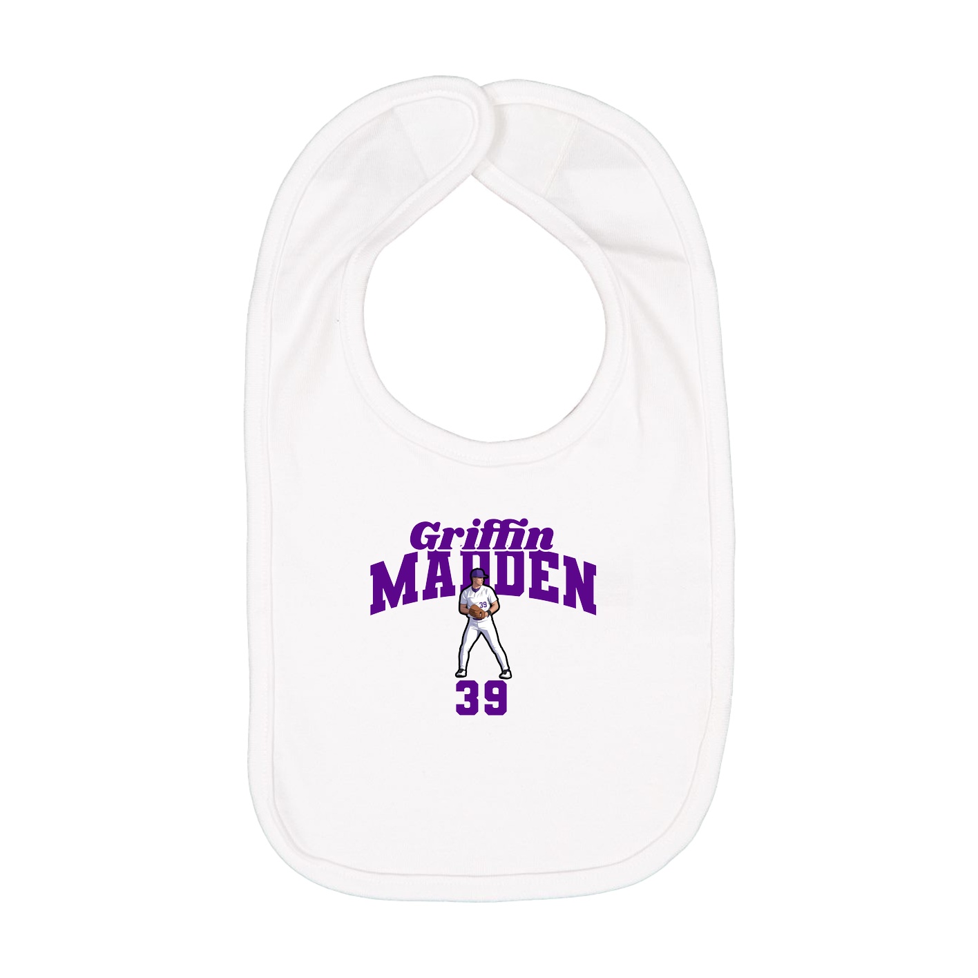Infant Bib — Signature Arch in White