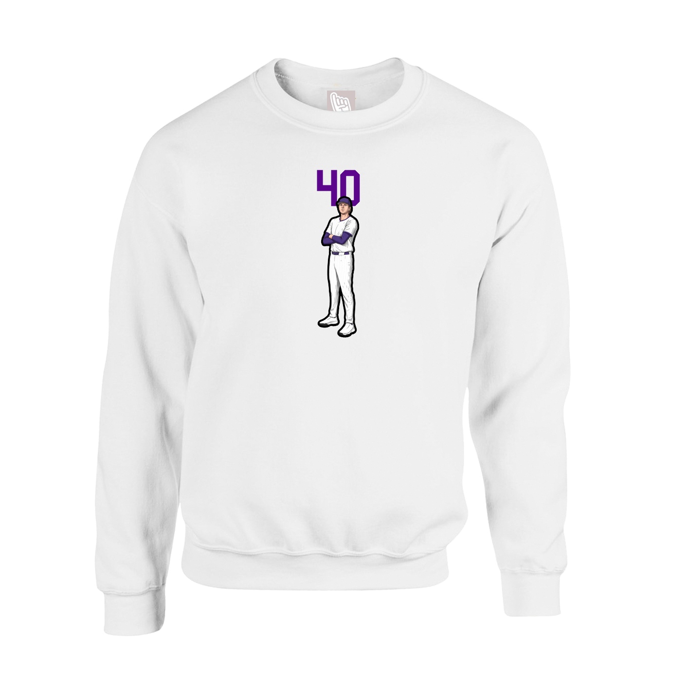 Fleece Crew — Classic in White
