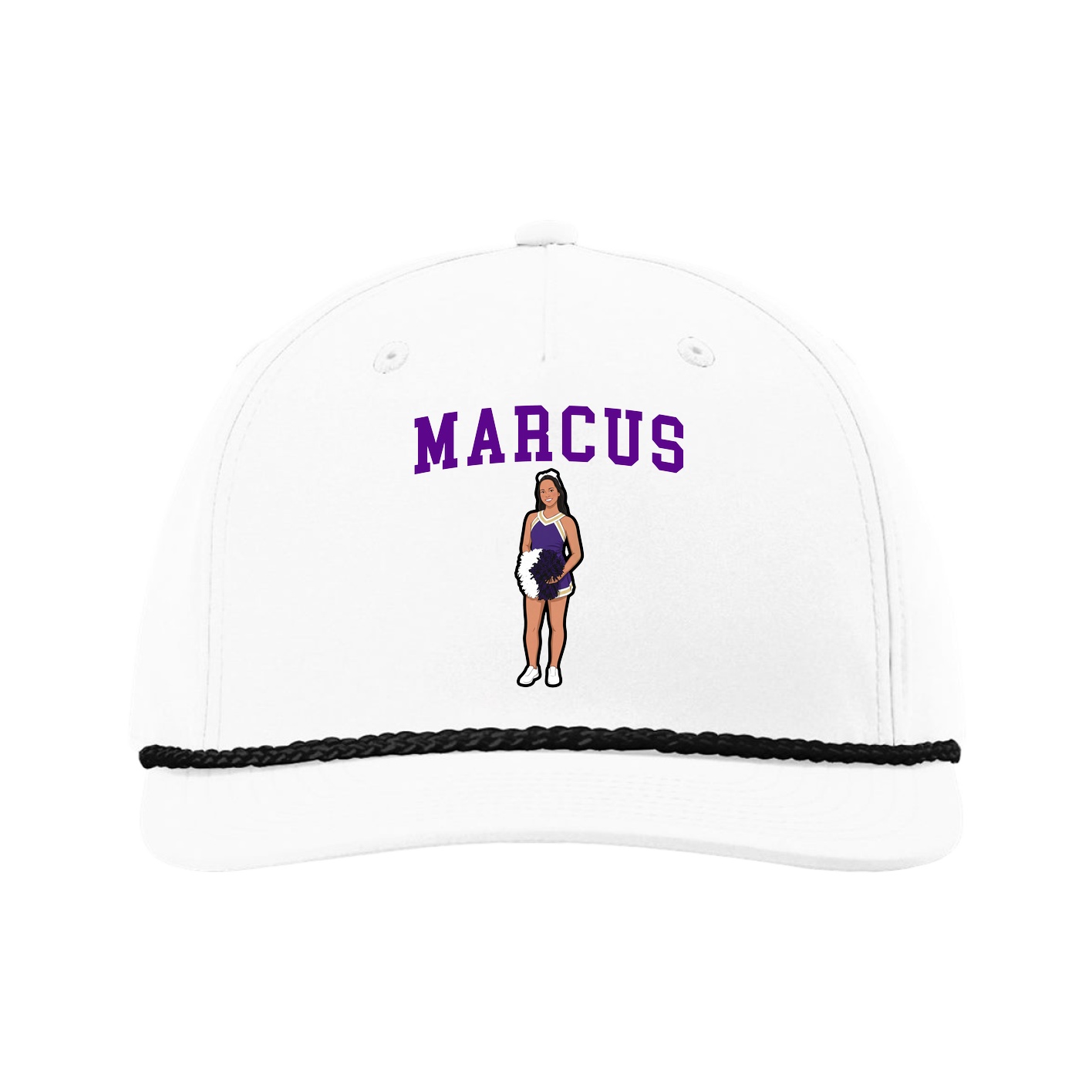 Five-Panel Classic Rope Cap — Shirsey in White