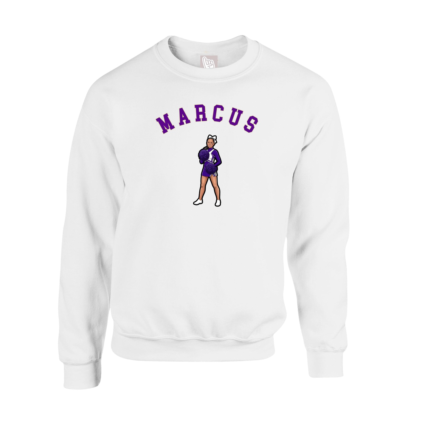 Fleece Crew — Shirsey Arch in White