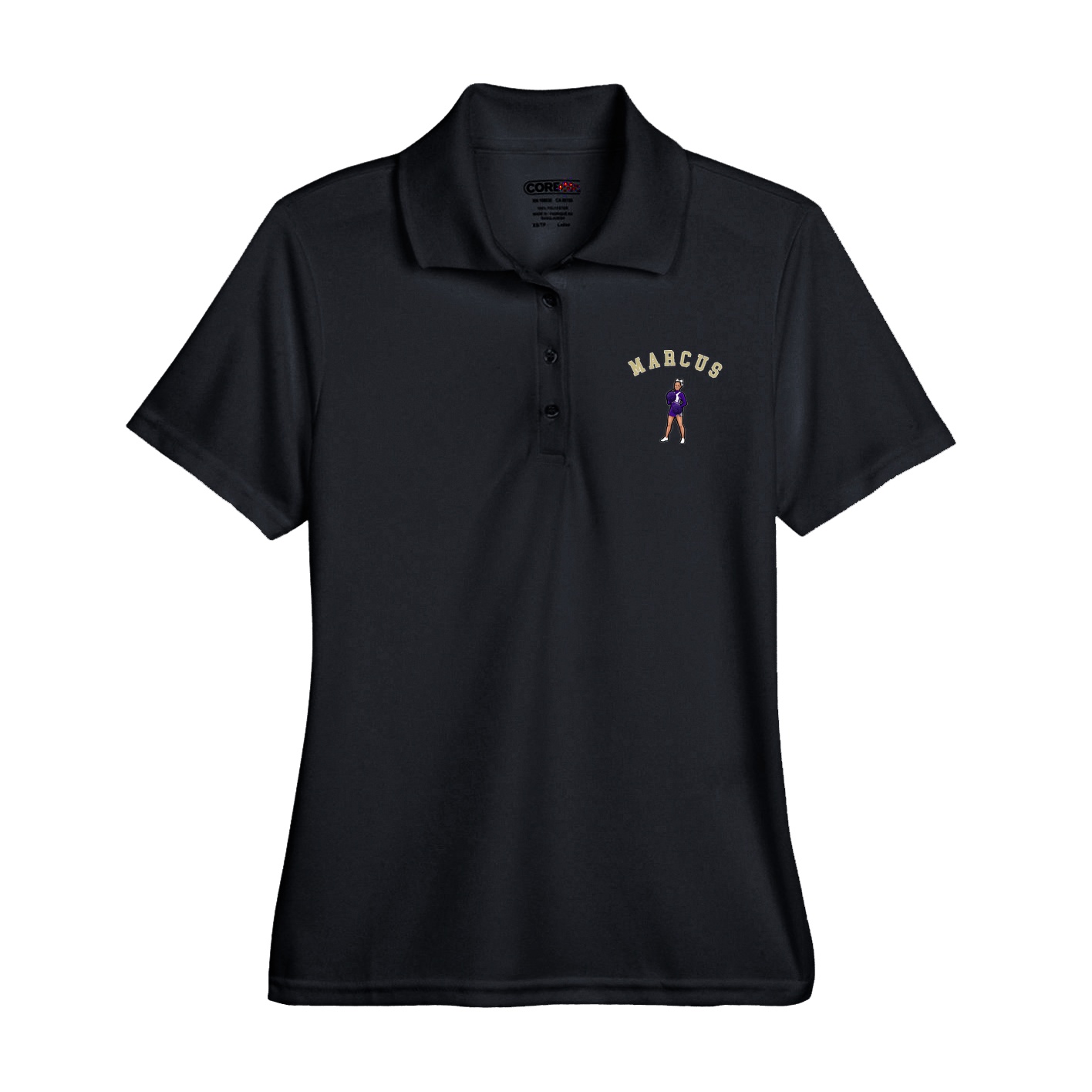 Womens Performance Polo — Shirsey Arch in Black