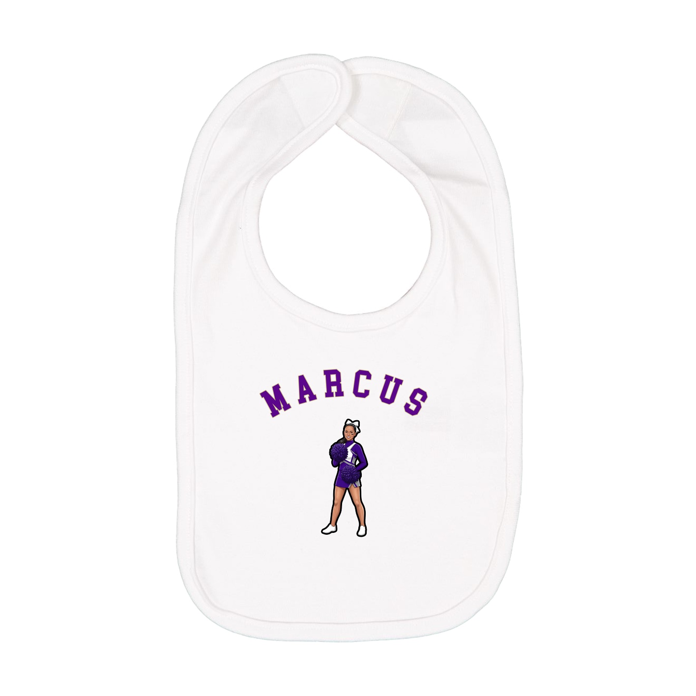 Infant Bib — Shirsey Arch in White