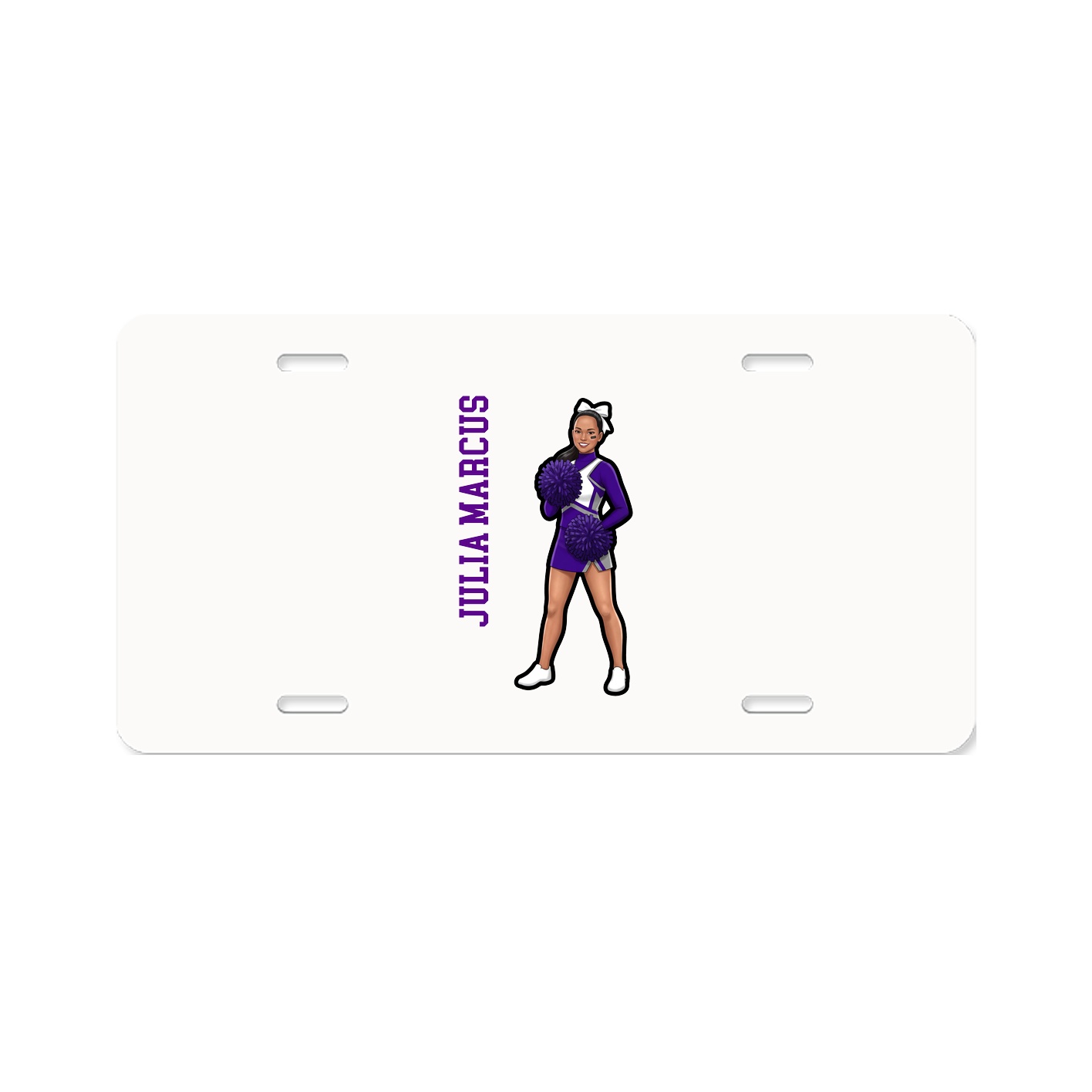 License Plate — Name Vertical in Classic
