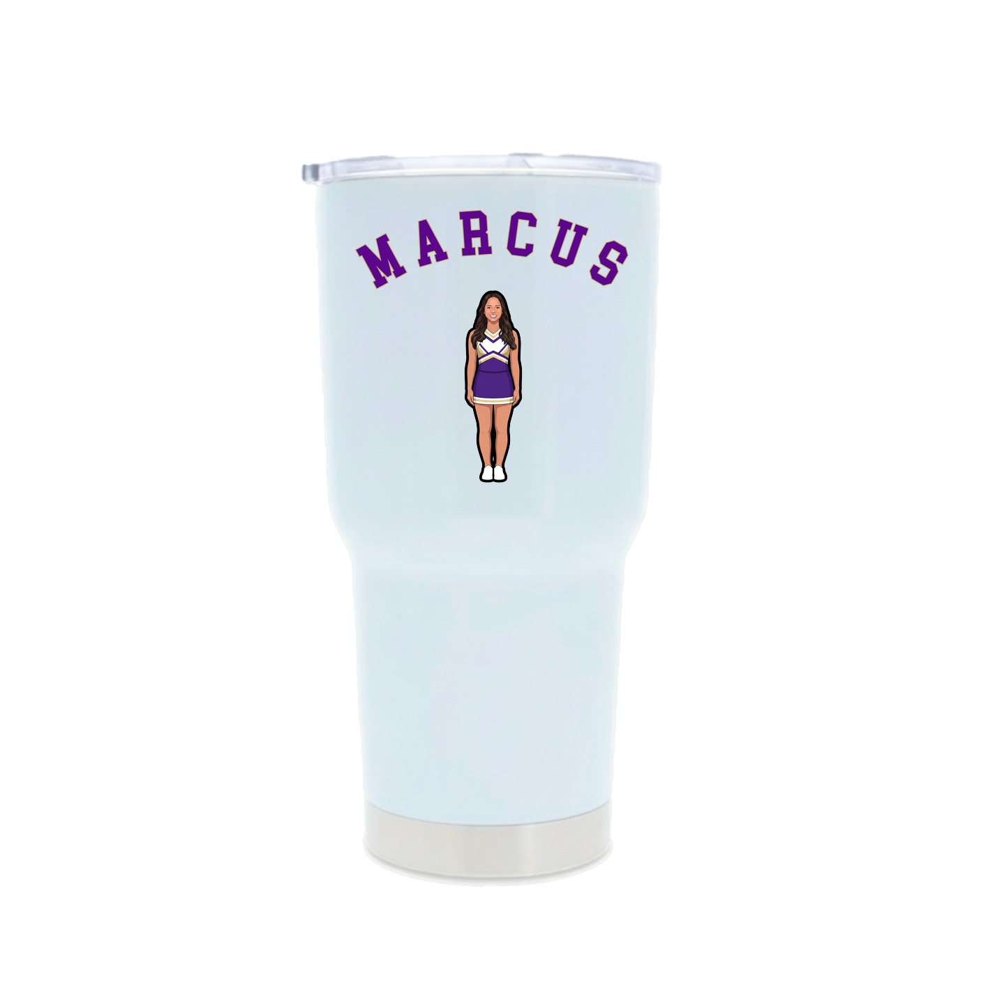 30oz Stainless Steel Tumbler — Shirsey Arch in White