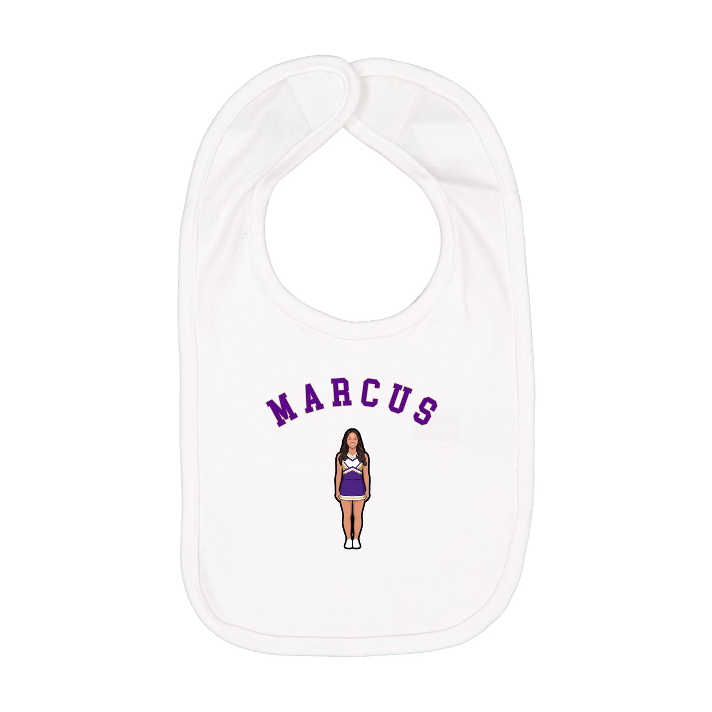 Infant Bib — Shirsey Arch in White