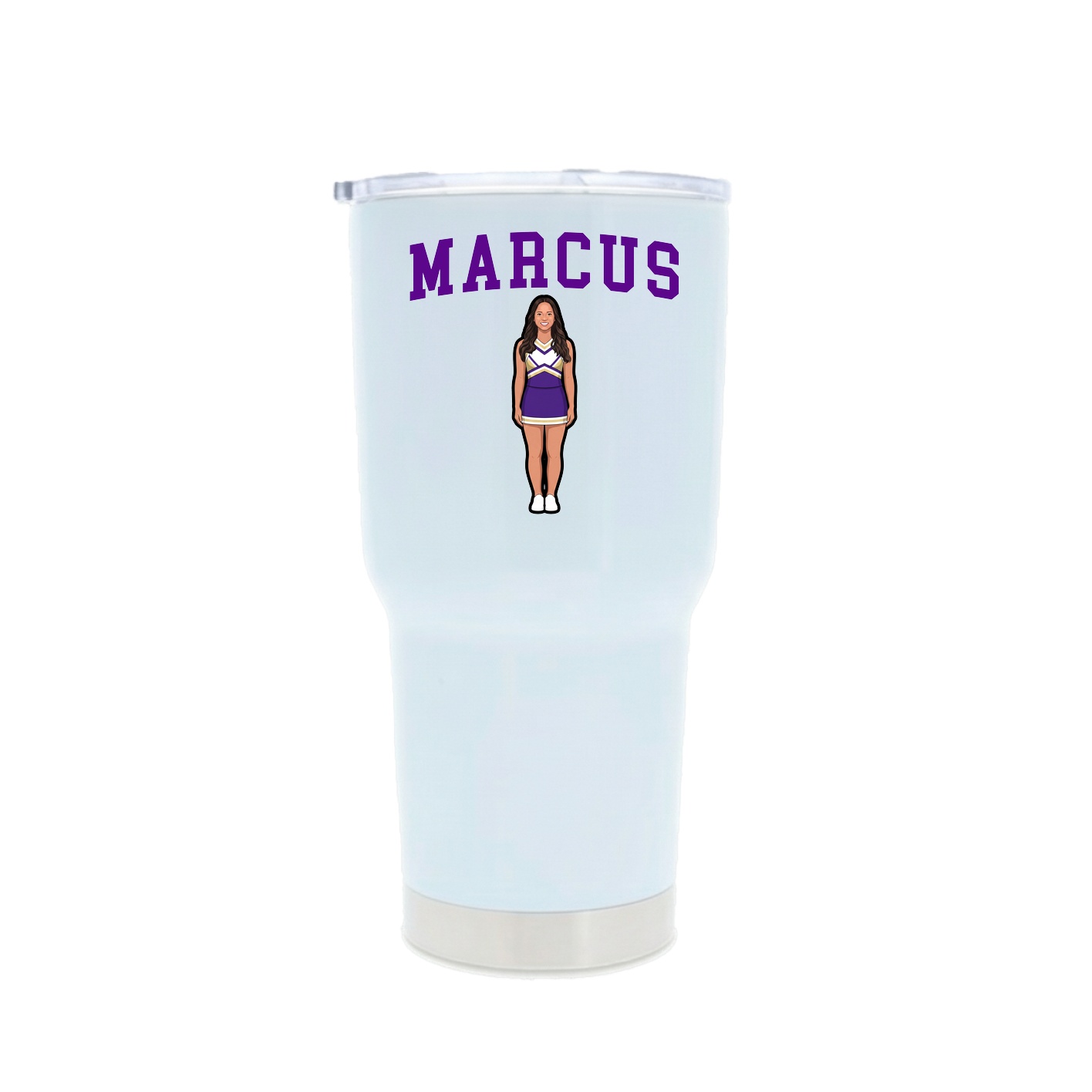 30oz Stainless Steel Tumbler — Shirsey in White