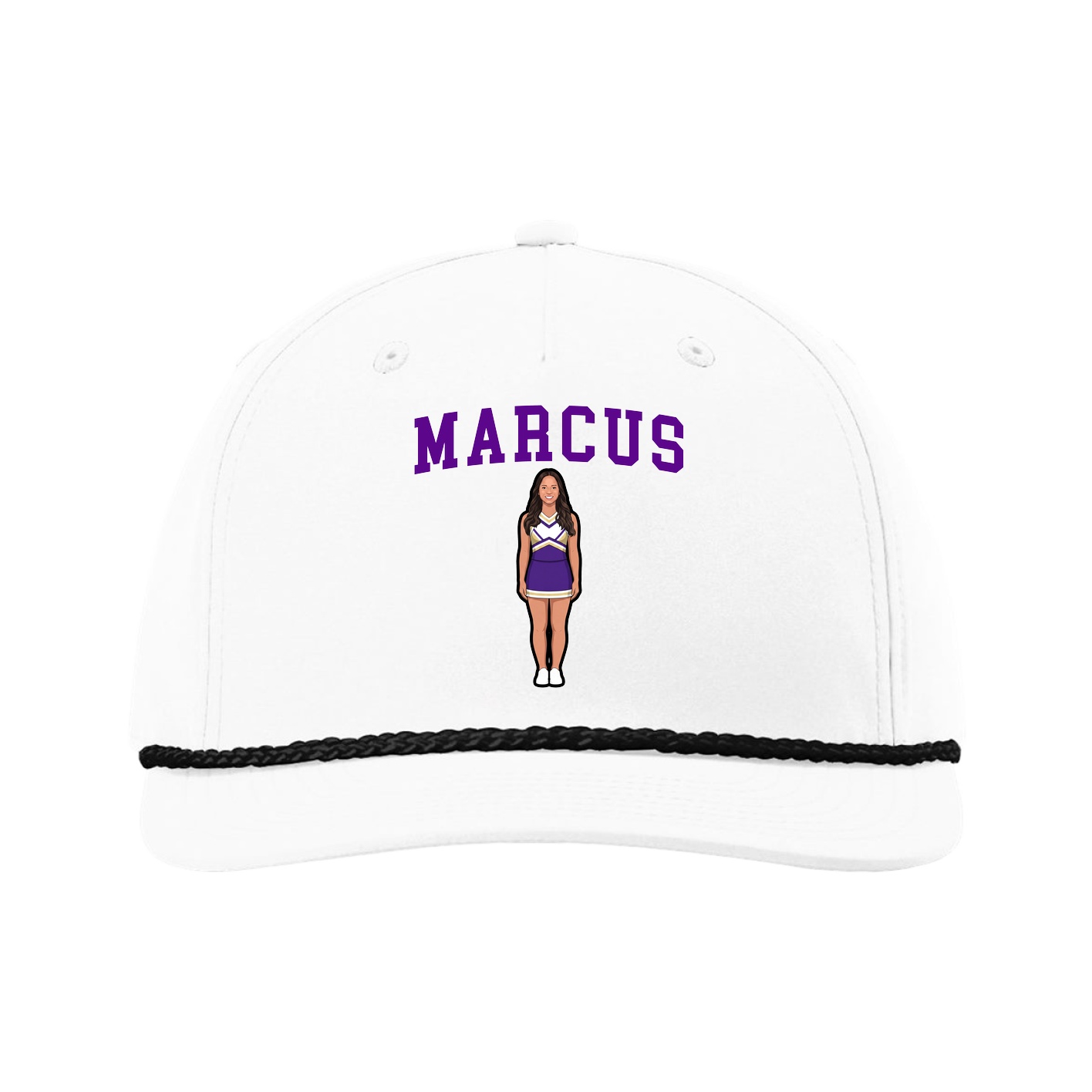 Five-Panel Classic Rope Cap — Shirsey in White