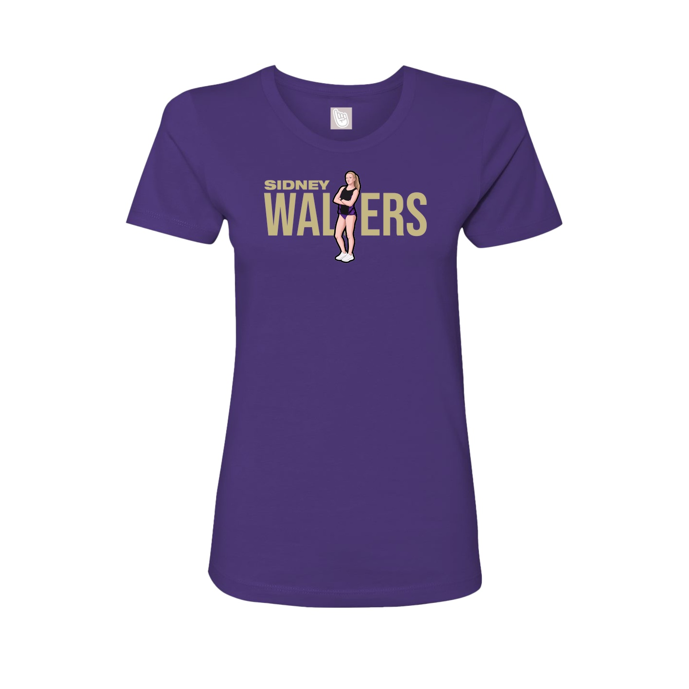 Fitted Women's Tee — Player Name in Purple