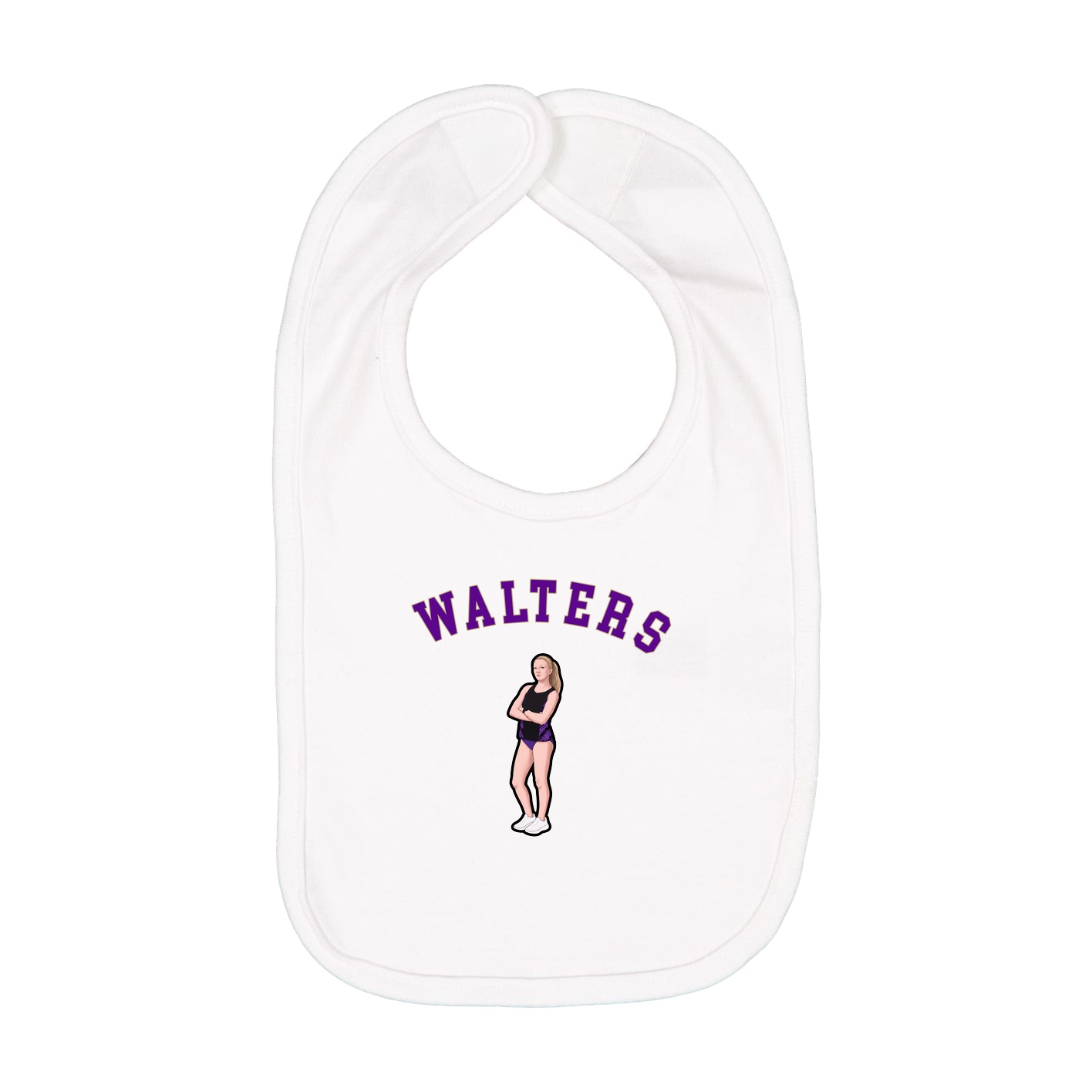 Infant Bib — Shirsey Arch in White