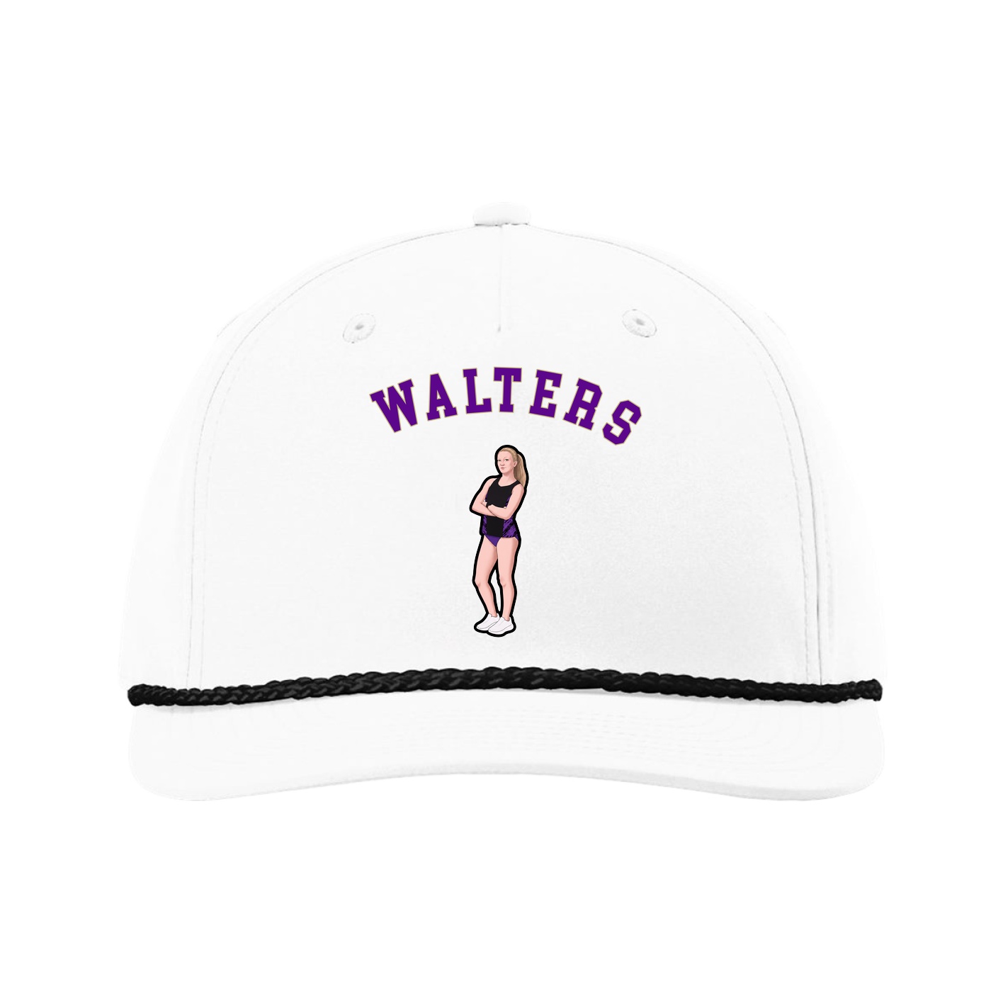 Five-Panel Classic Rope Cap — Shirsey Arch in White