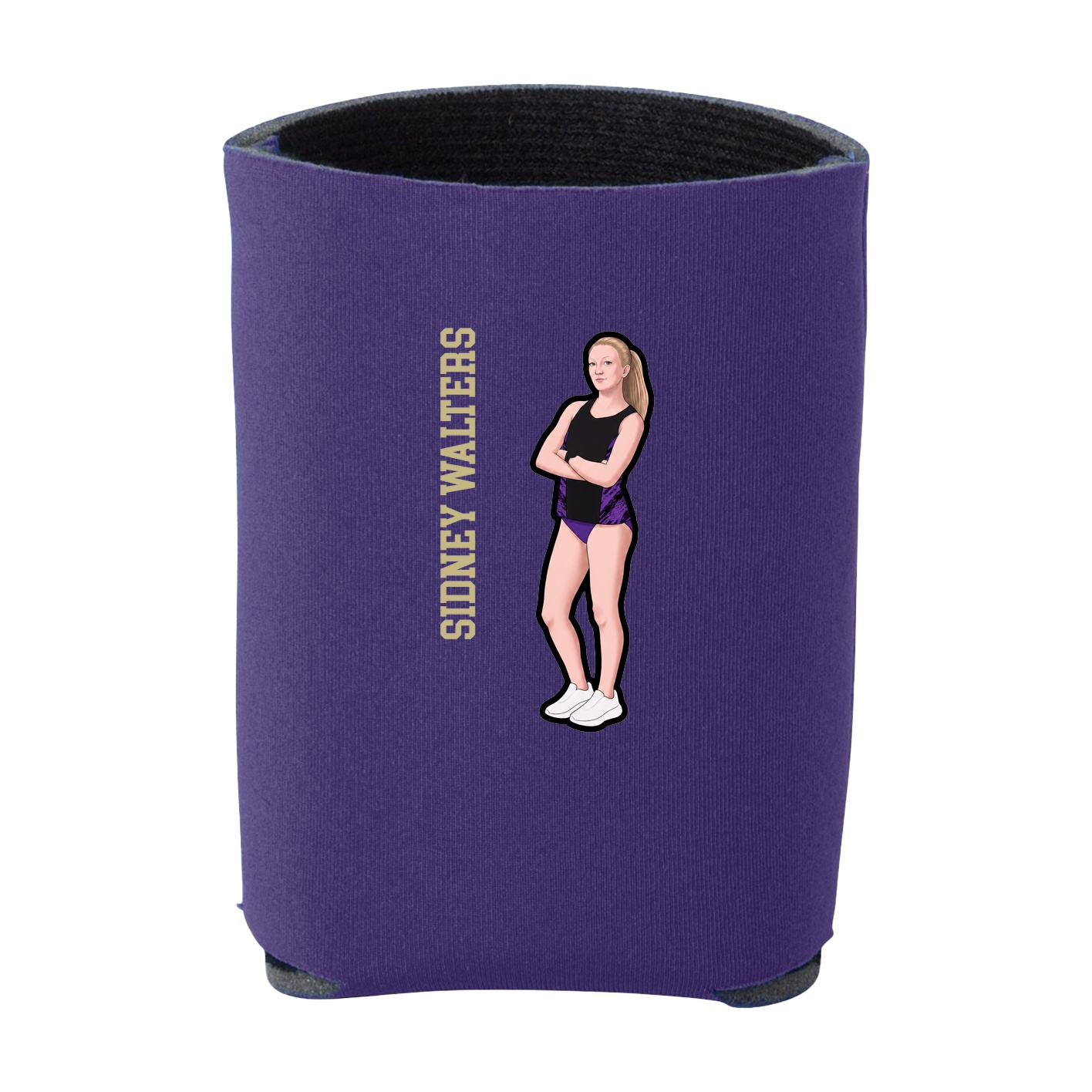 Can Holder — Name Vertical in Purple