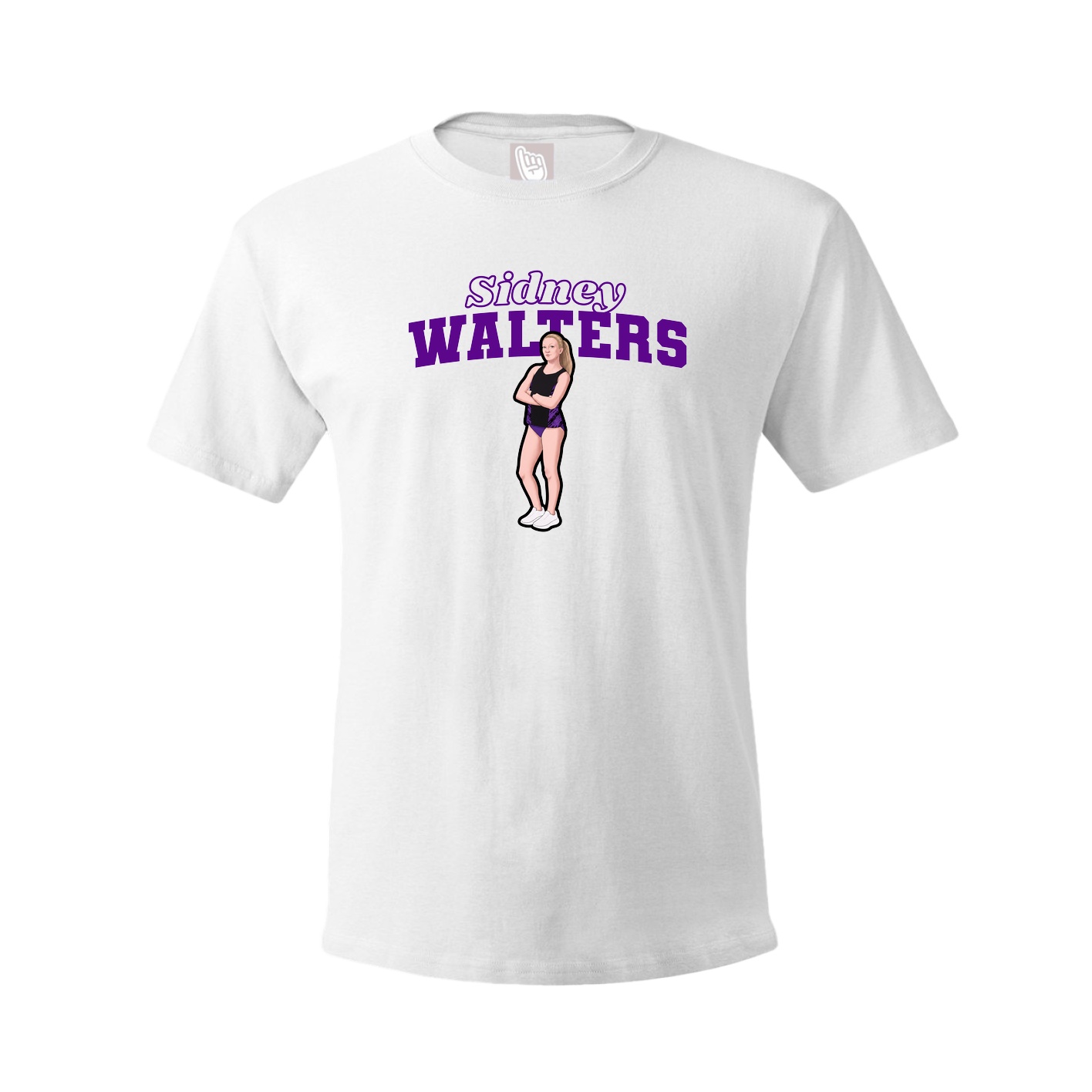 Youth Tee — Name Arch in White