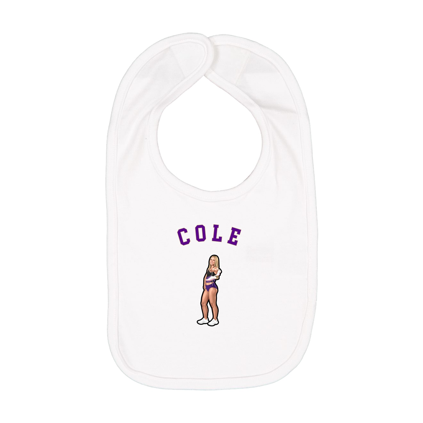 Infant Bib — Shirsey Arch in White