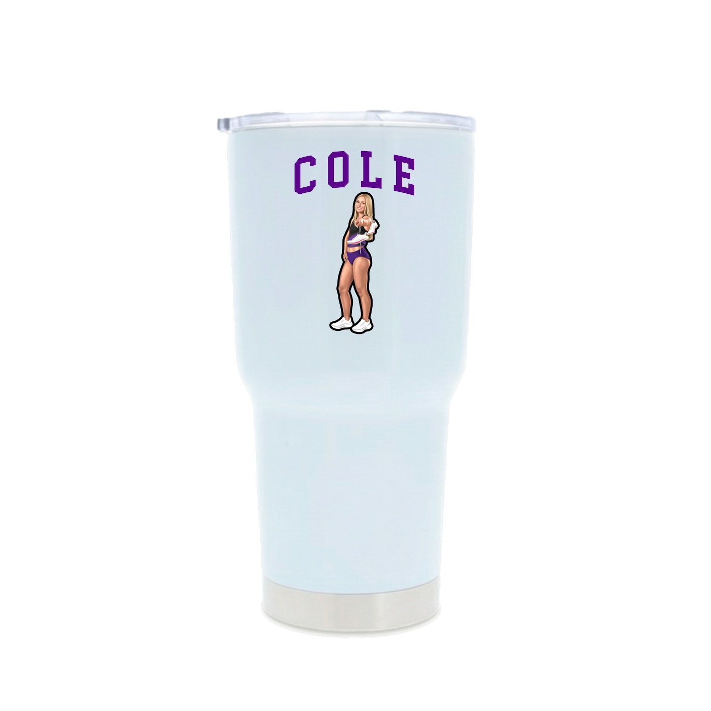 30oz Stainless Steel Tumbler — Shirsey in White