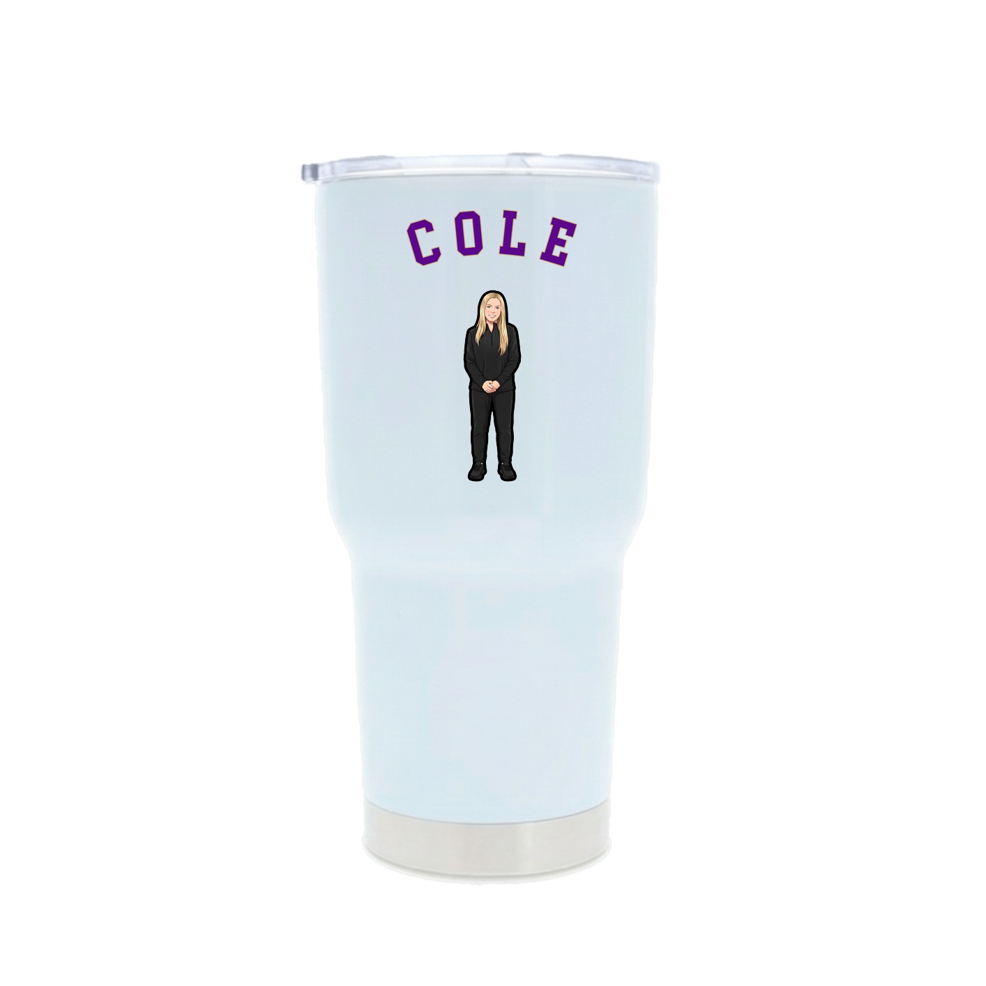 30oz Stainless Steel Tumbler — Shirsey Arch in White