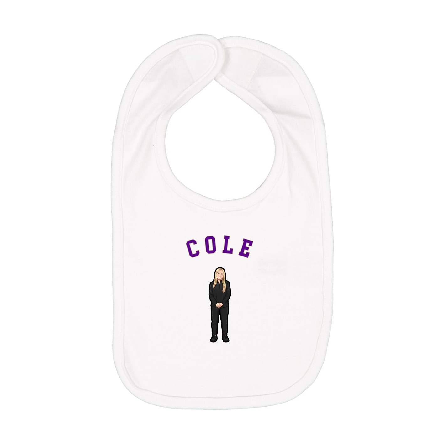 Infant Bib — Shirsey Arch in White