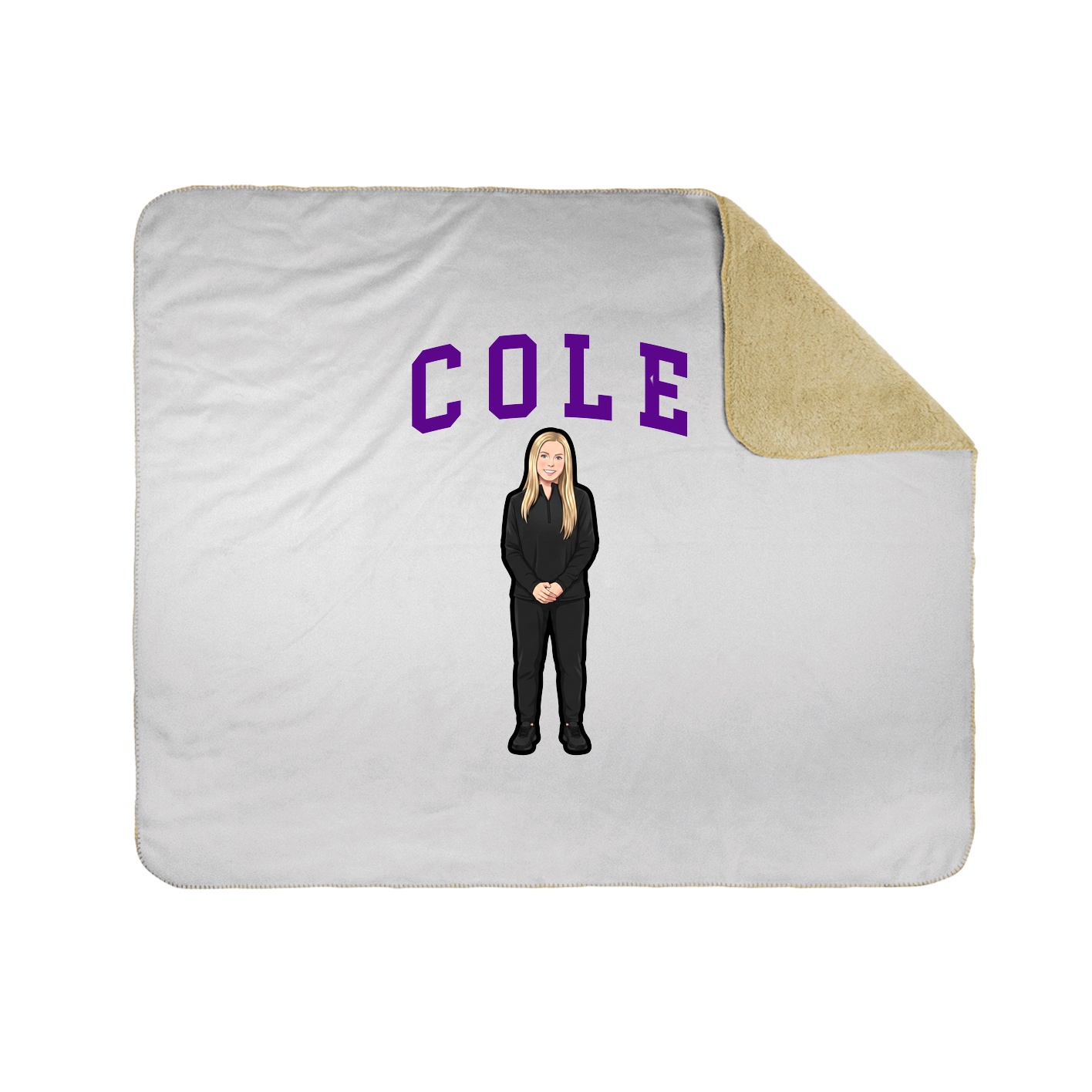 Throw Blanket — Shirsey in White