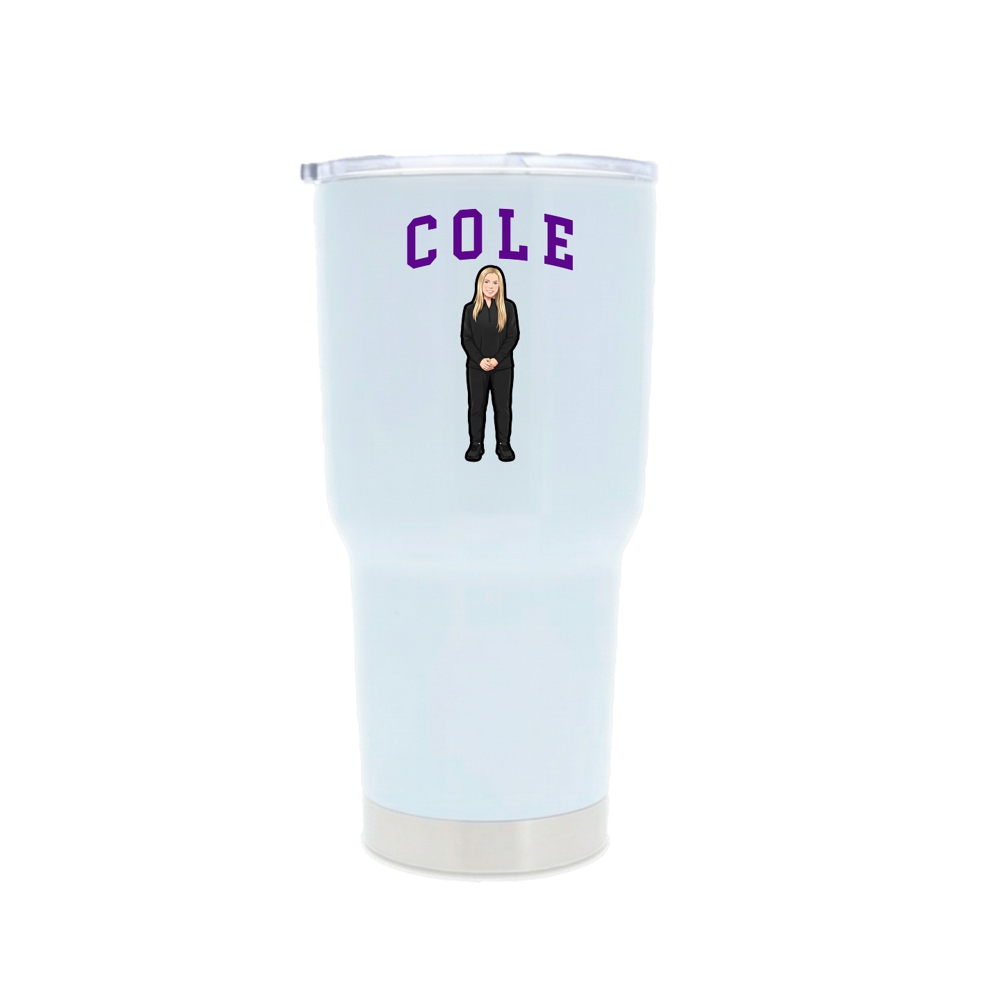 30oz Stainless Steel Tumbler — Shirsey in White