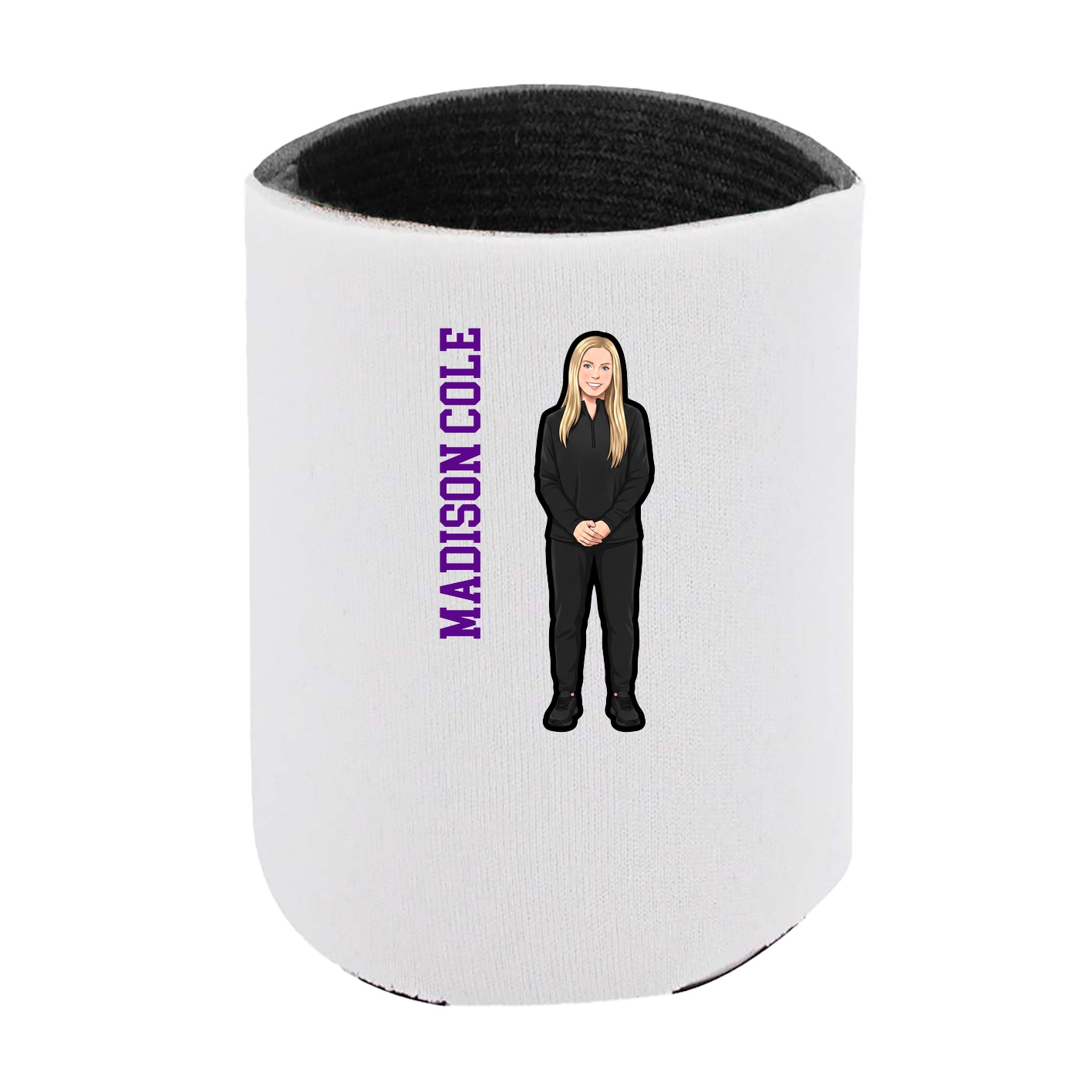 Can Holder — Name Vertical in White