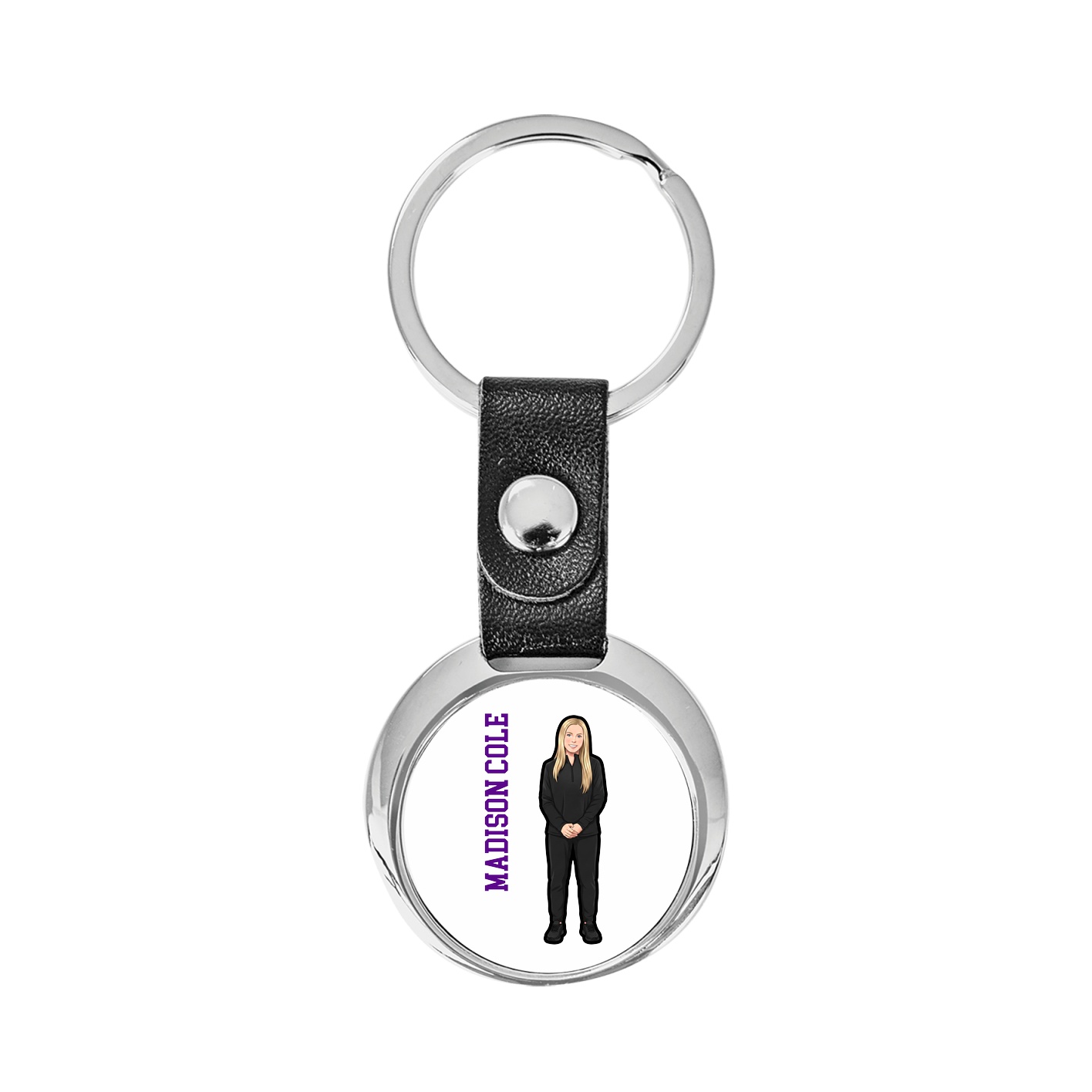 Key Chain — Name Vertical in Classic