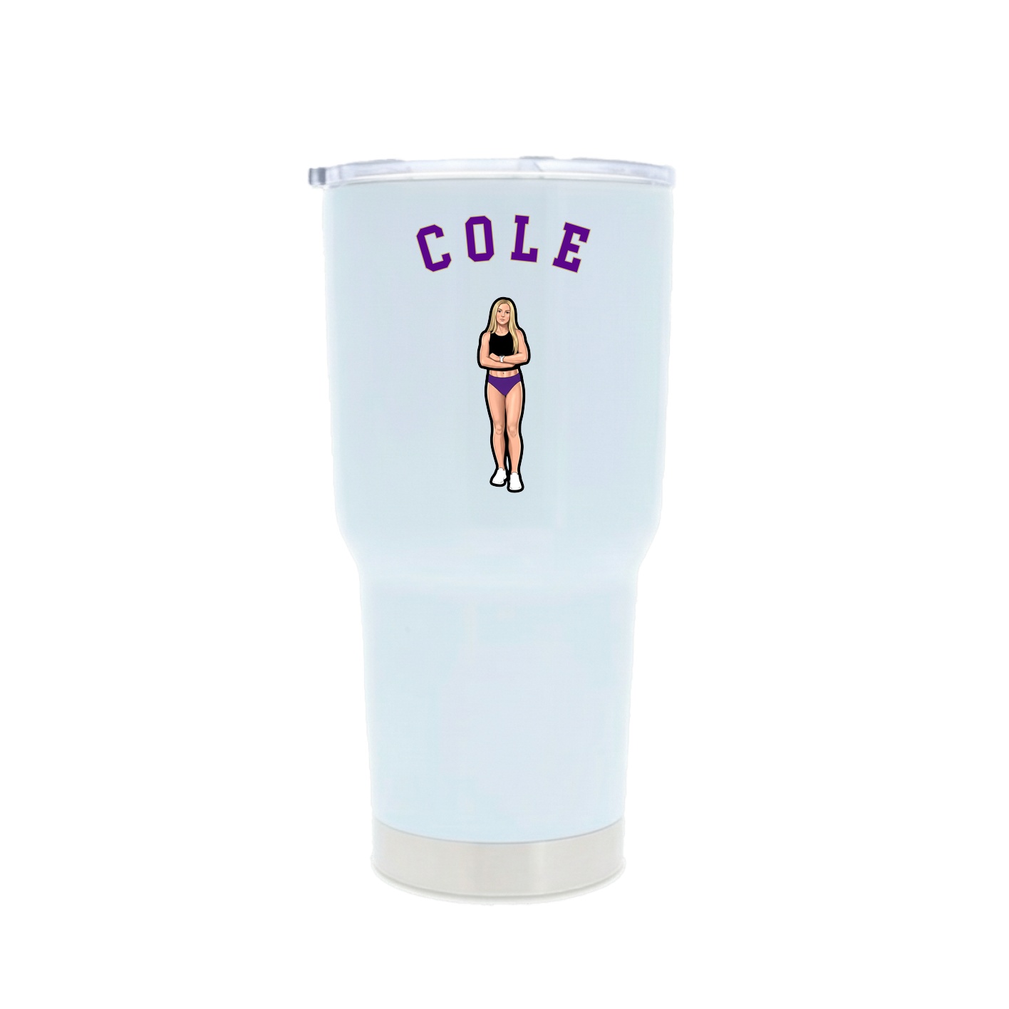 30oz Stainless Steel Tumbler — Shirsey Arch in White