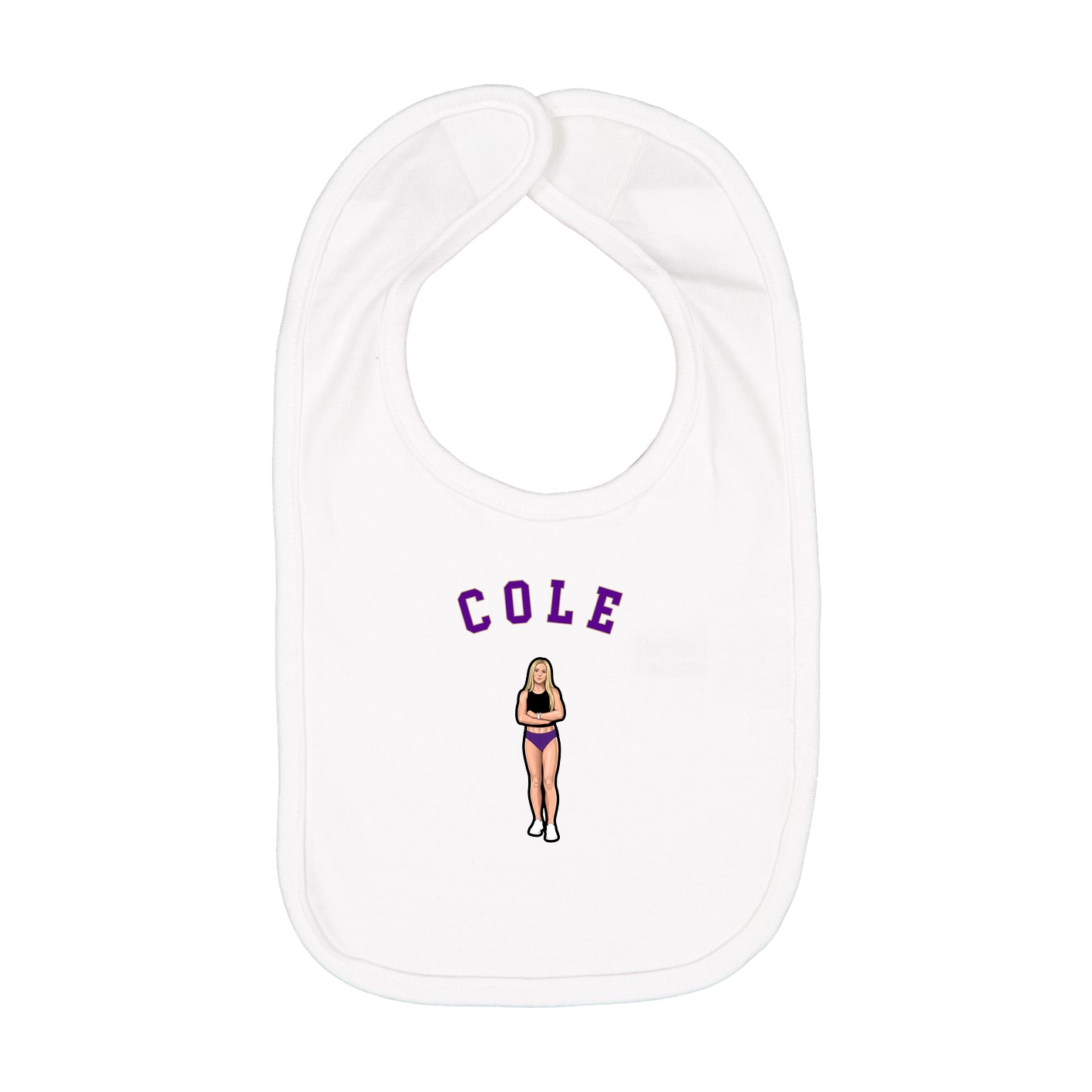 Infant Bib — Shirsey Arch in White
