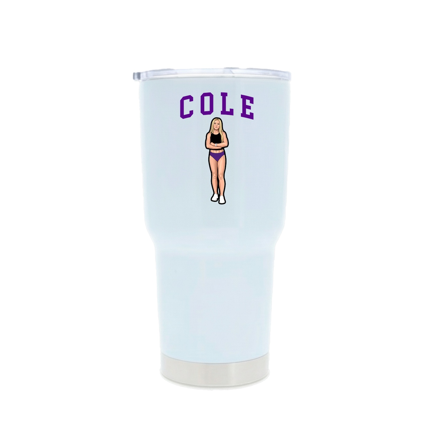 30oz Stainless Steel Tumbler — Shirsey in White
