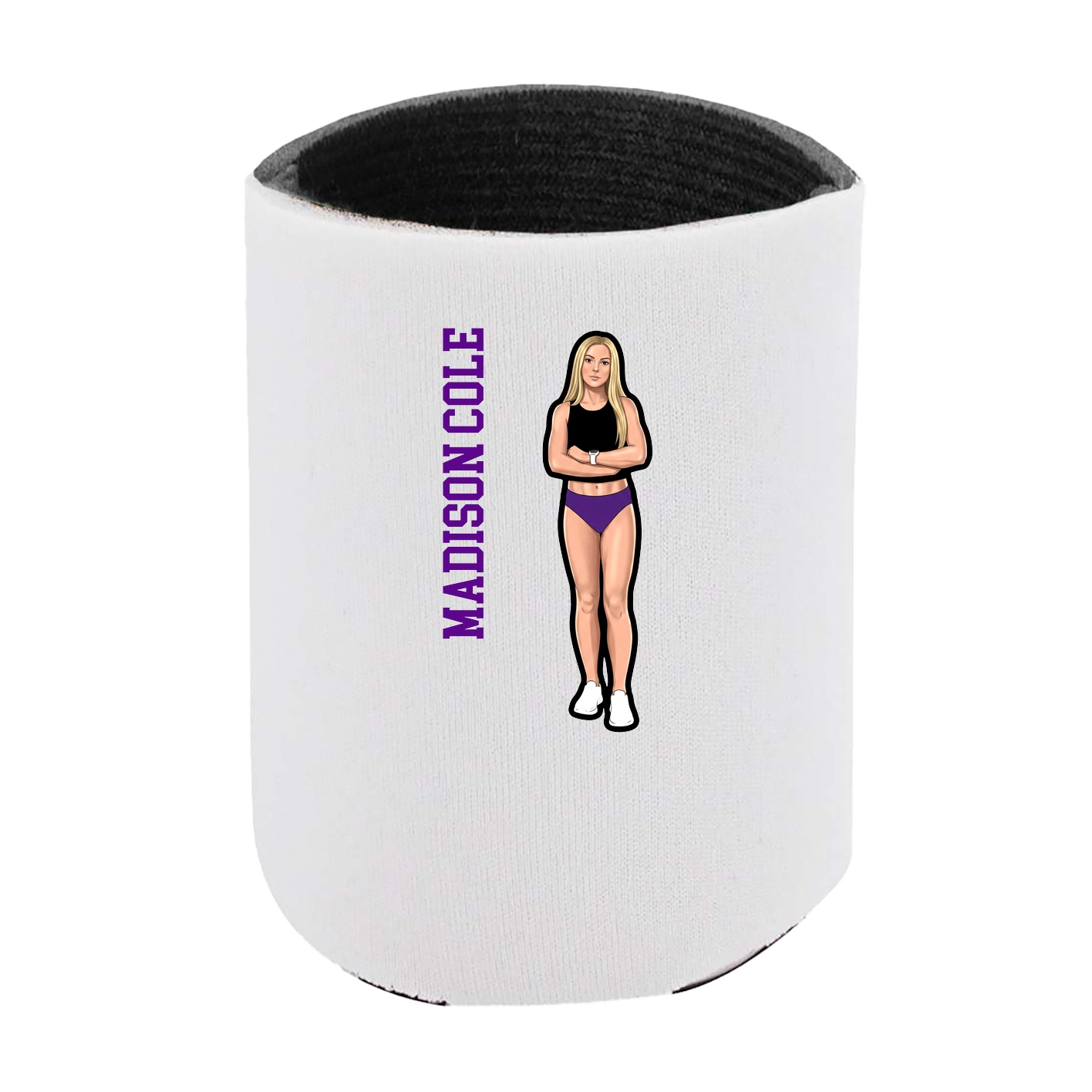Can Holder — Name Vertical in White