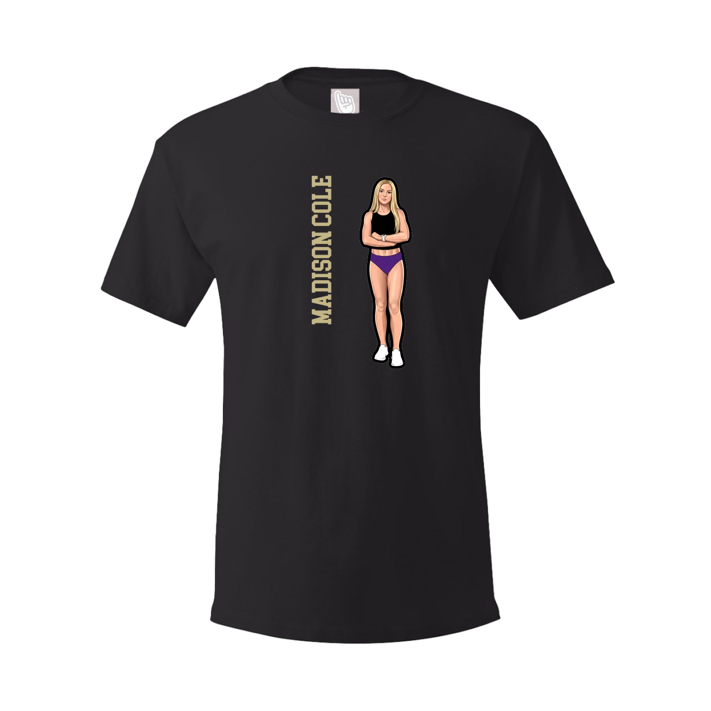 Tee — Name Vertical in Black