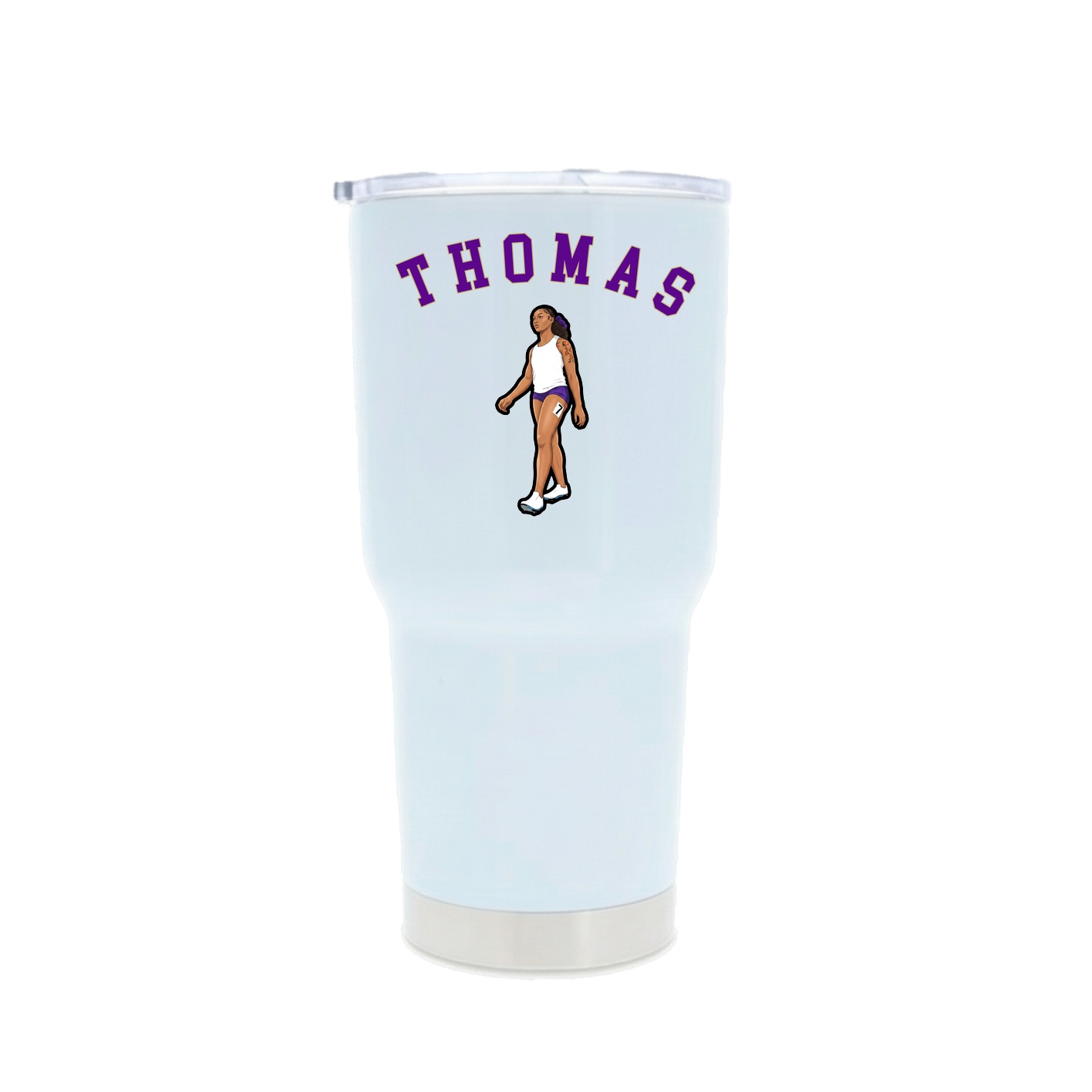 30oz Stainless Steel Tumbler — Shirsey Arch in White