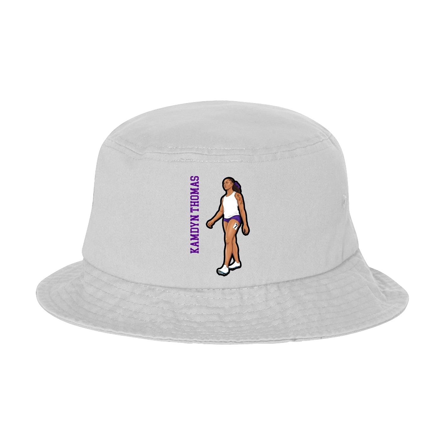 Bucket Cap — Name Vertical in White