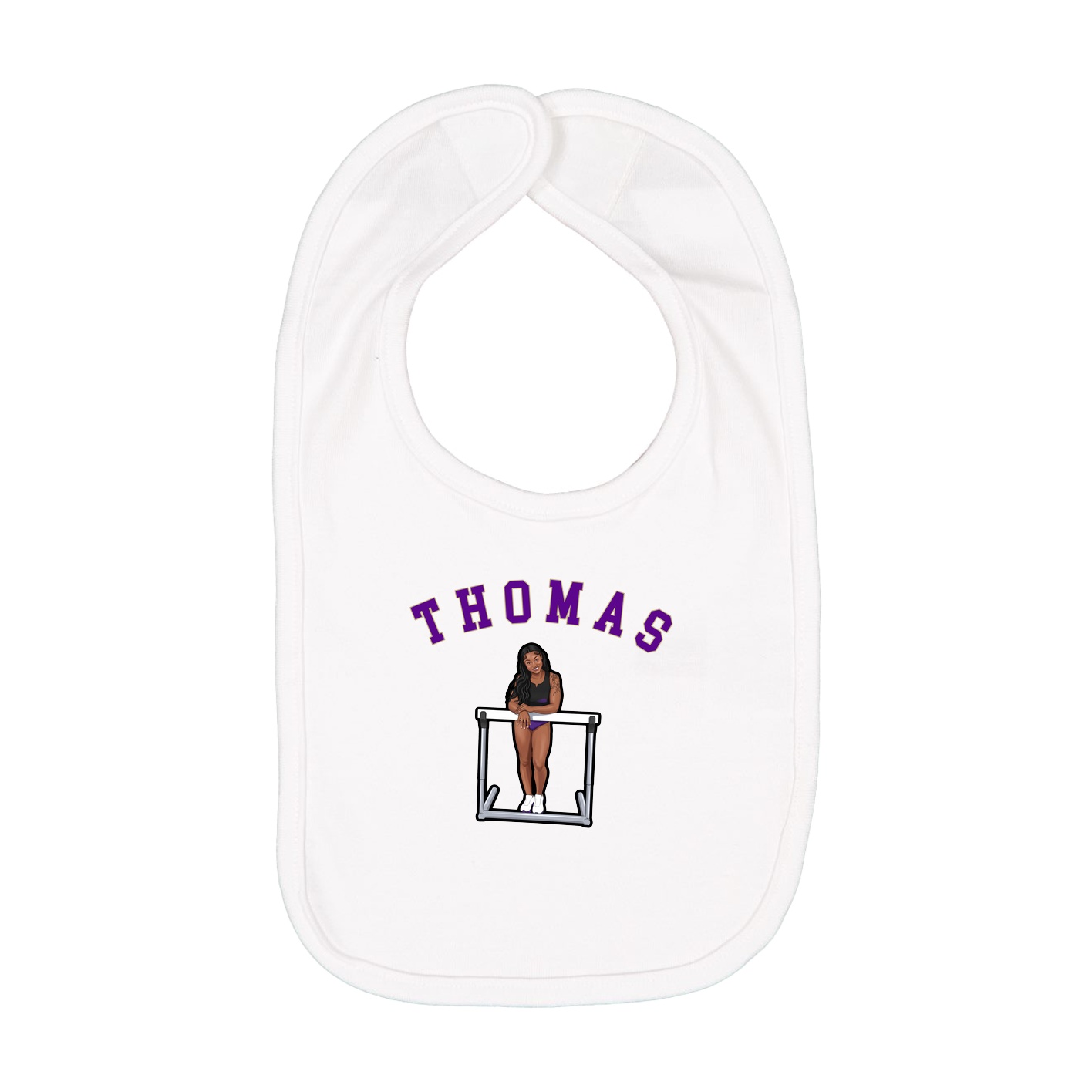 Infant Bib — Shirsey Arch in White