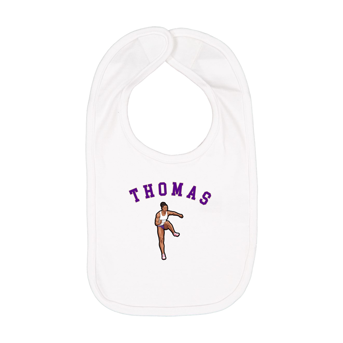 Infant Bib — Shirsey Arch in White