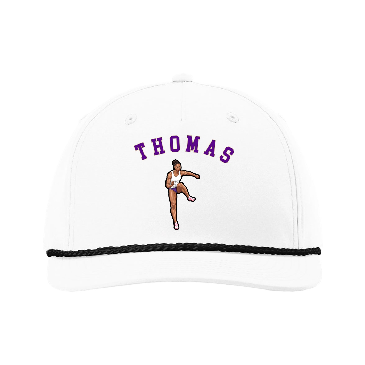 Five-Panel Classic Rope Cap — Shirsey Arch in White