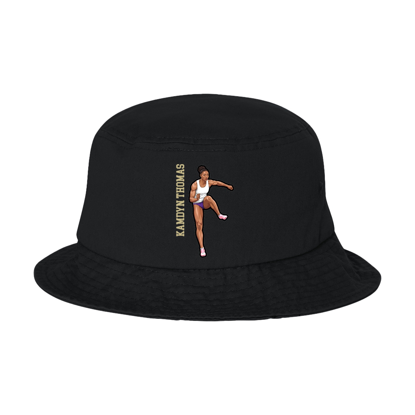 Bucket Cap — Name Vertical in Black