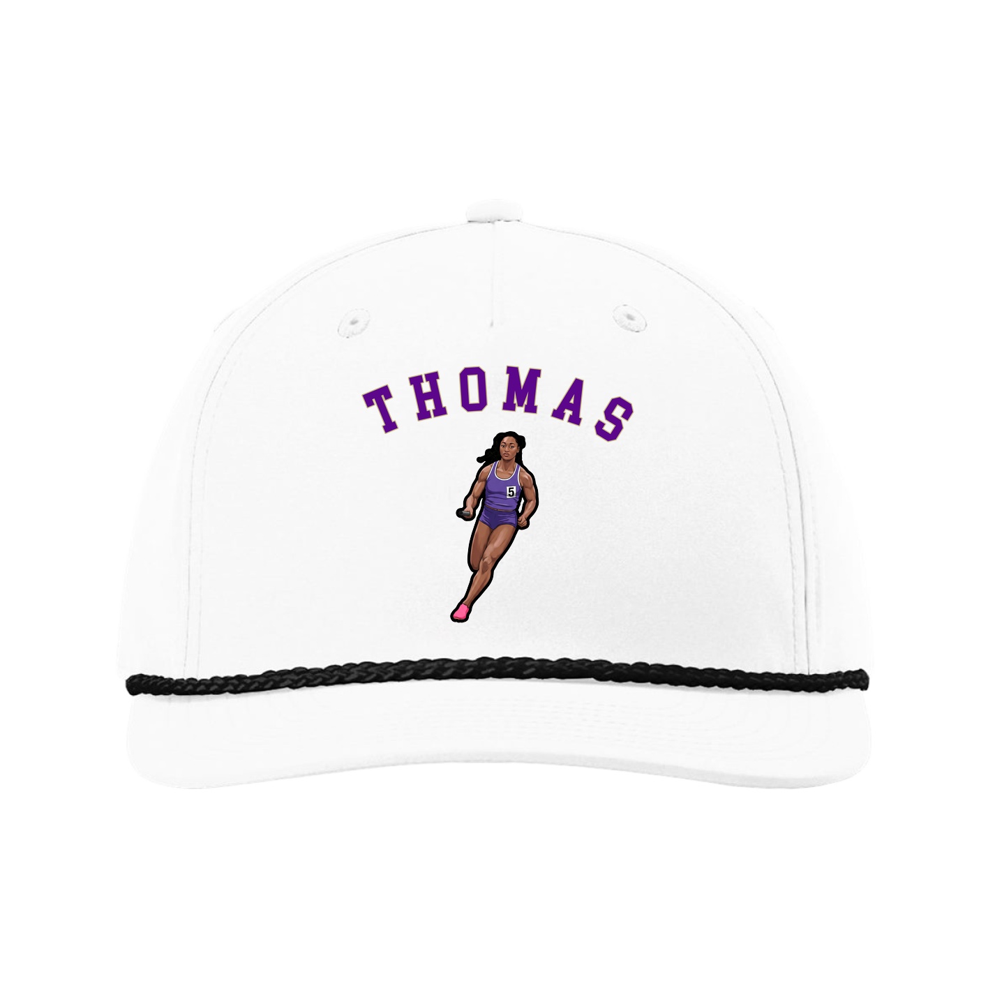 Five-Panel Classic Rope Cap — Shirsey Arch in White